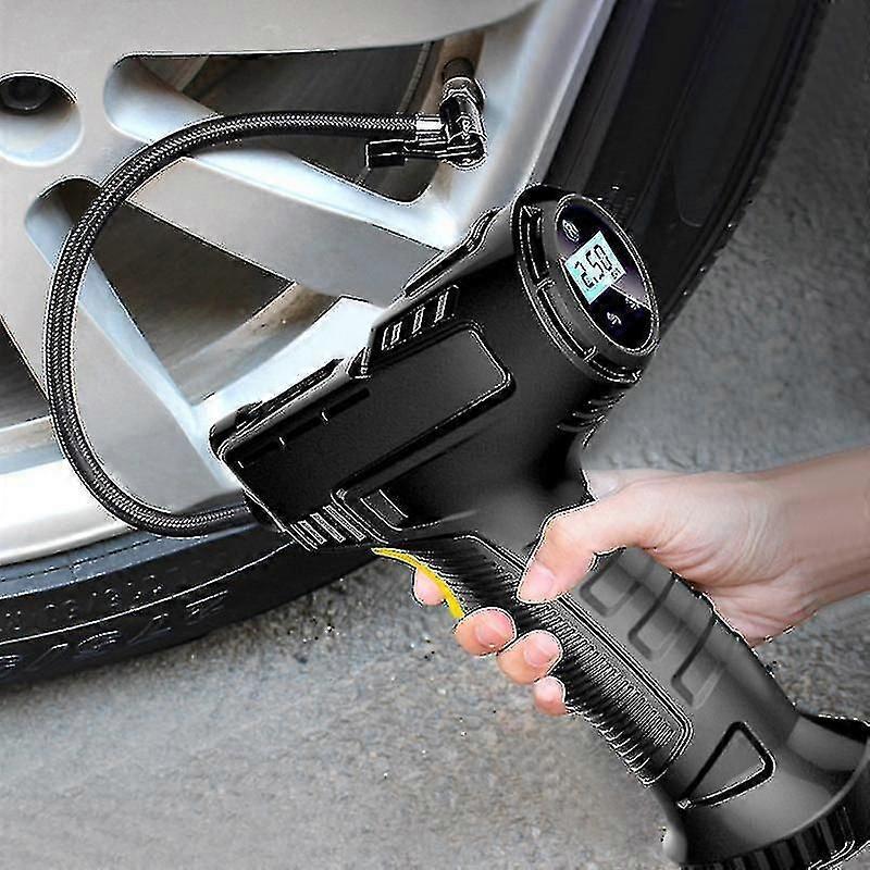 2024 Neue 120-W-Auto-Elektroluftpumpe - Tragbarer wiederaufladbarer Luftkompressor, digitale Autoreifen-Inflator-Ausrüstung für Autoreifen