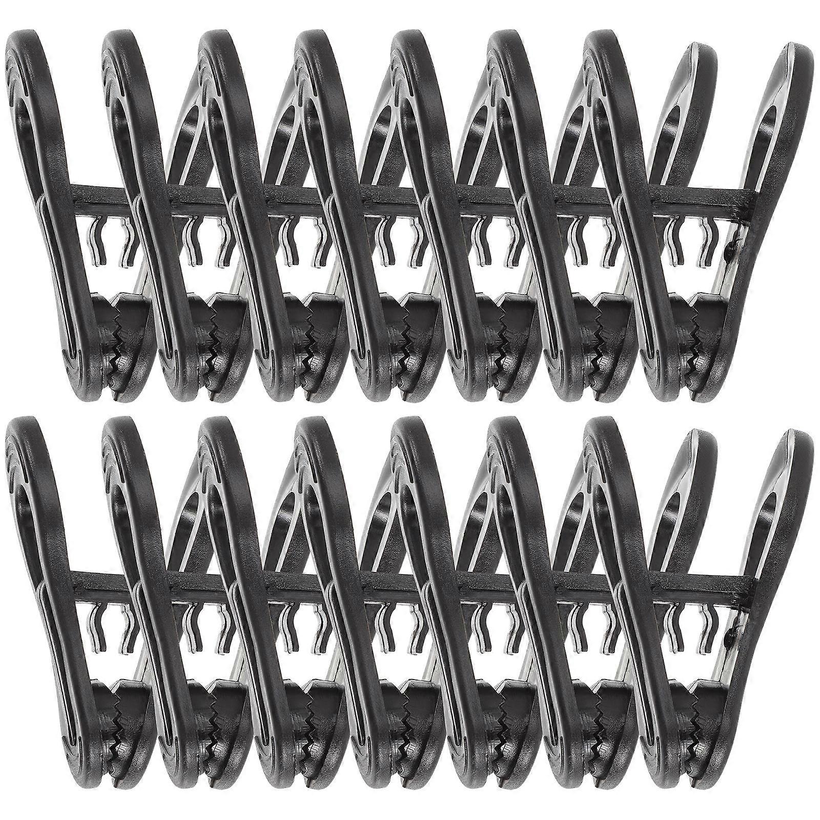 Hanger Clips Multi-Purpose Plastic Clips for Clothes 150Pcs Black Holders
