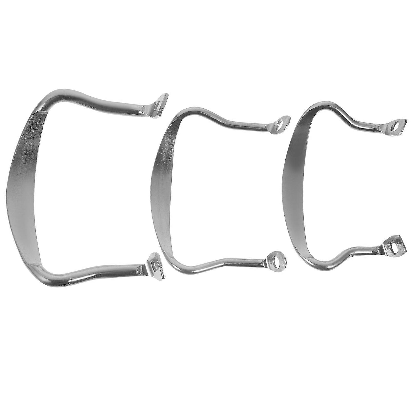 Metal Tray Handles 3-Pcs Set Cookware Handles Silver Suitable For Professional Users Resistant