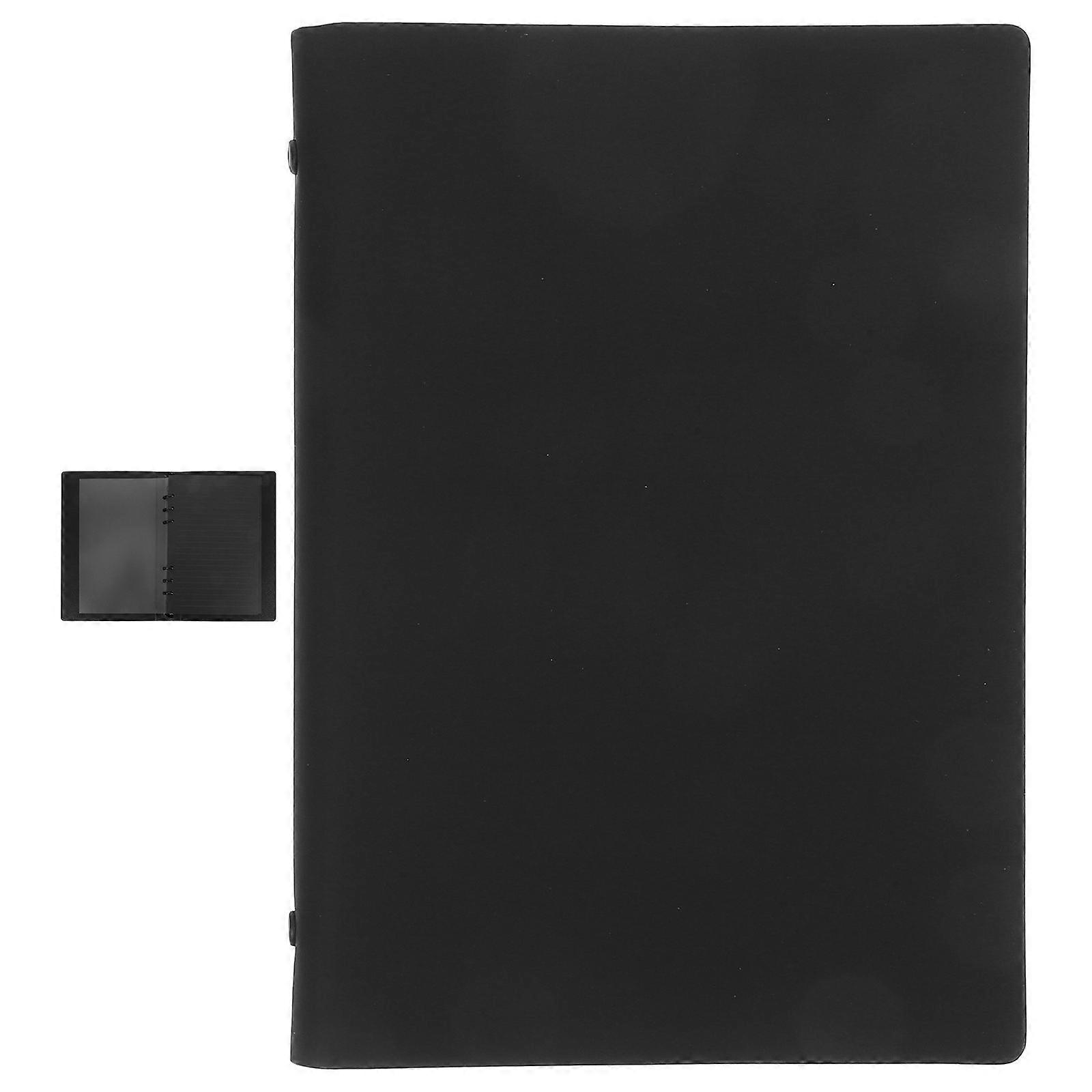 Spiral Notebook Blank Loose Leaf Notebook with PU Cover 4Pcs Pack