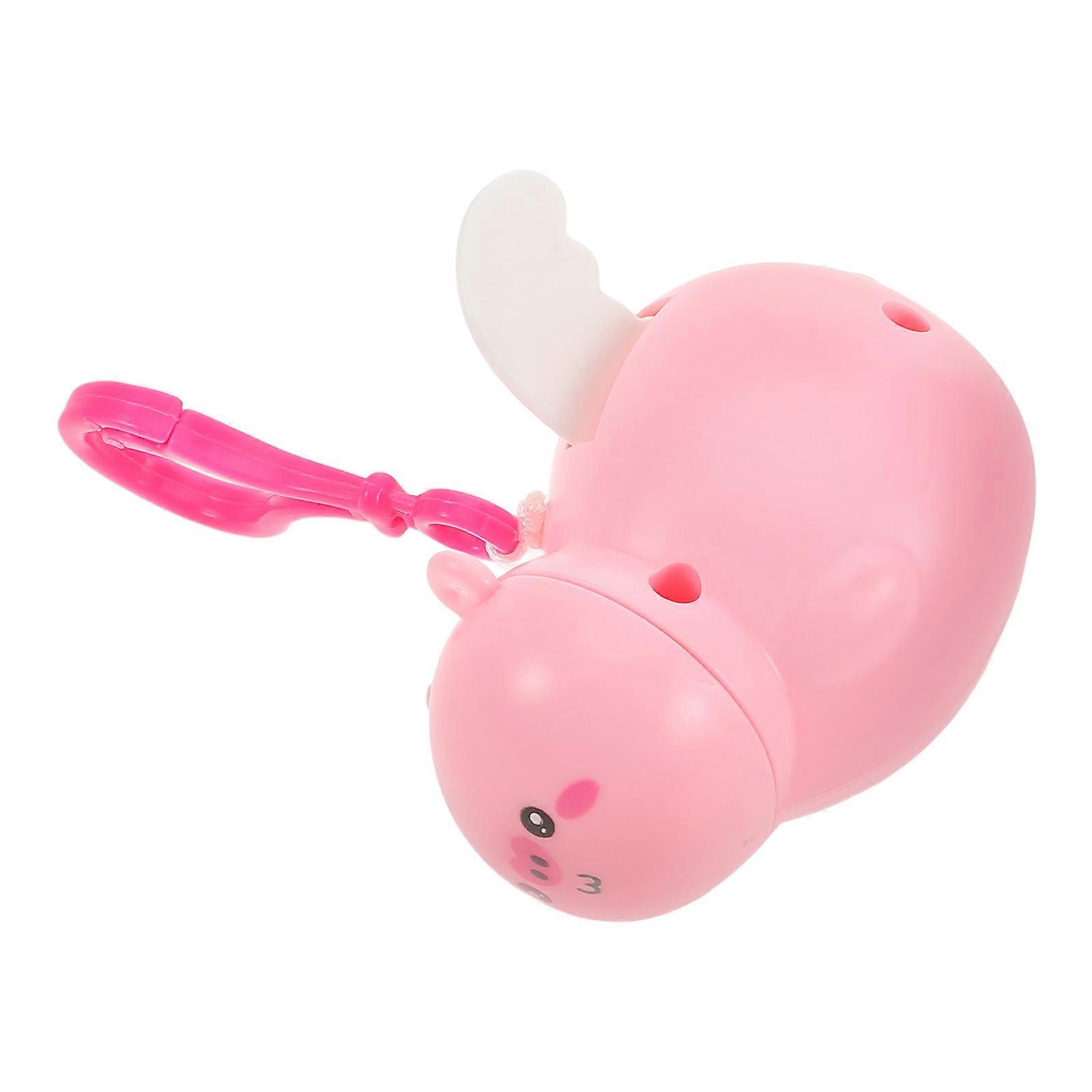 Fun Pig Shape Keychain For Playtime Interactive Use Featuring Pull String Design In Pink 3Pcs