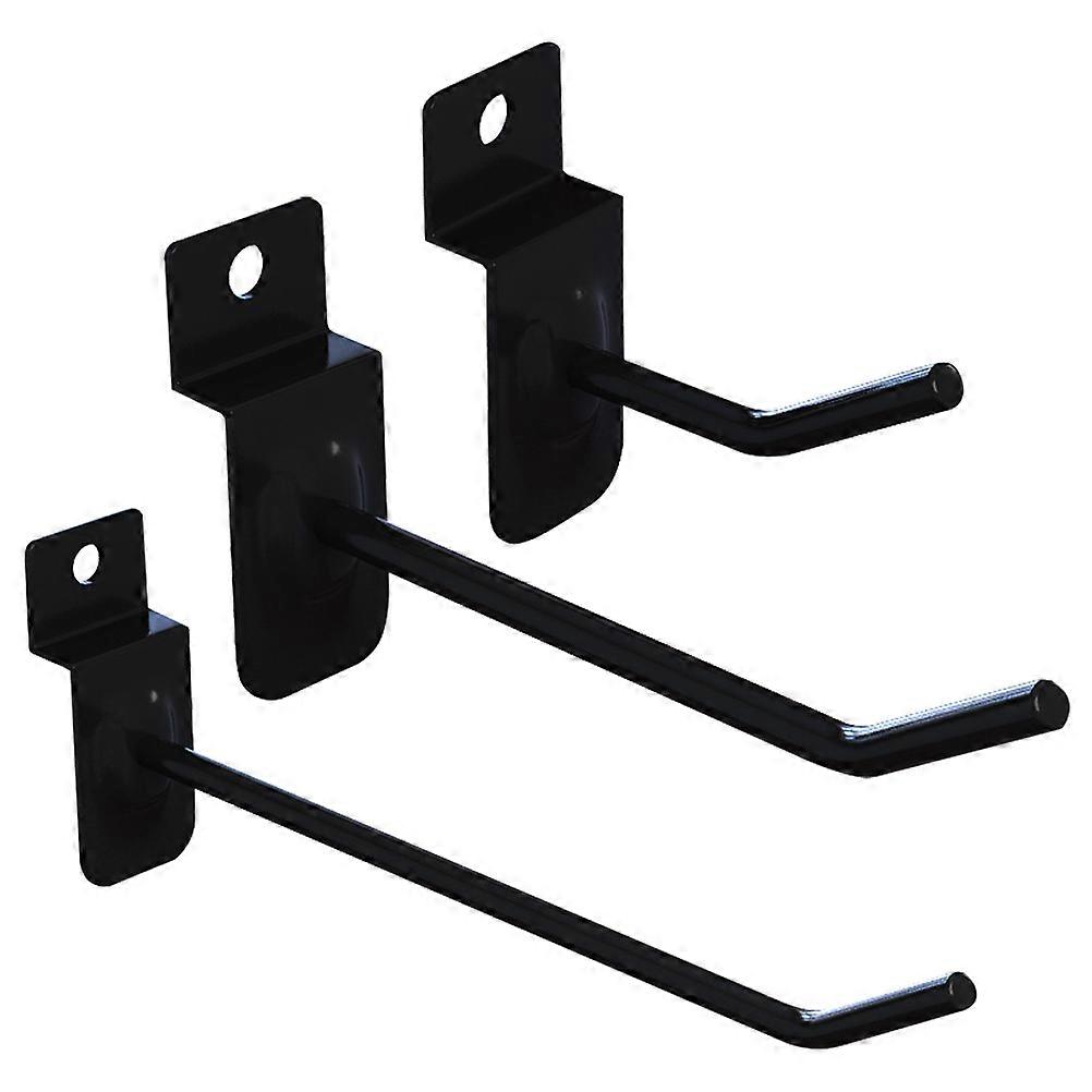 Shop Display Hook Iron Hooks for Shelf Storage 6Pcs Black Metal Quality