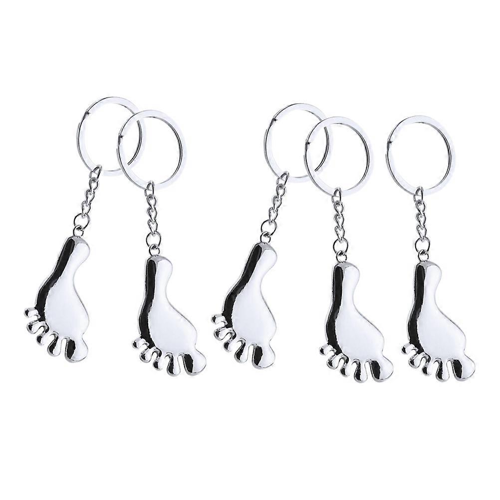 Zinc Alloy Foot Keychain Holder Ideal For Home And Office With Simple Style And Easy Key Finding Function 25 Pcs
