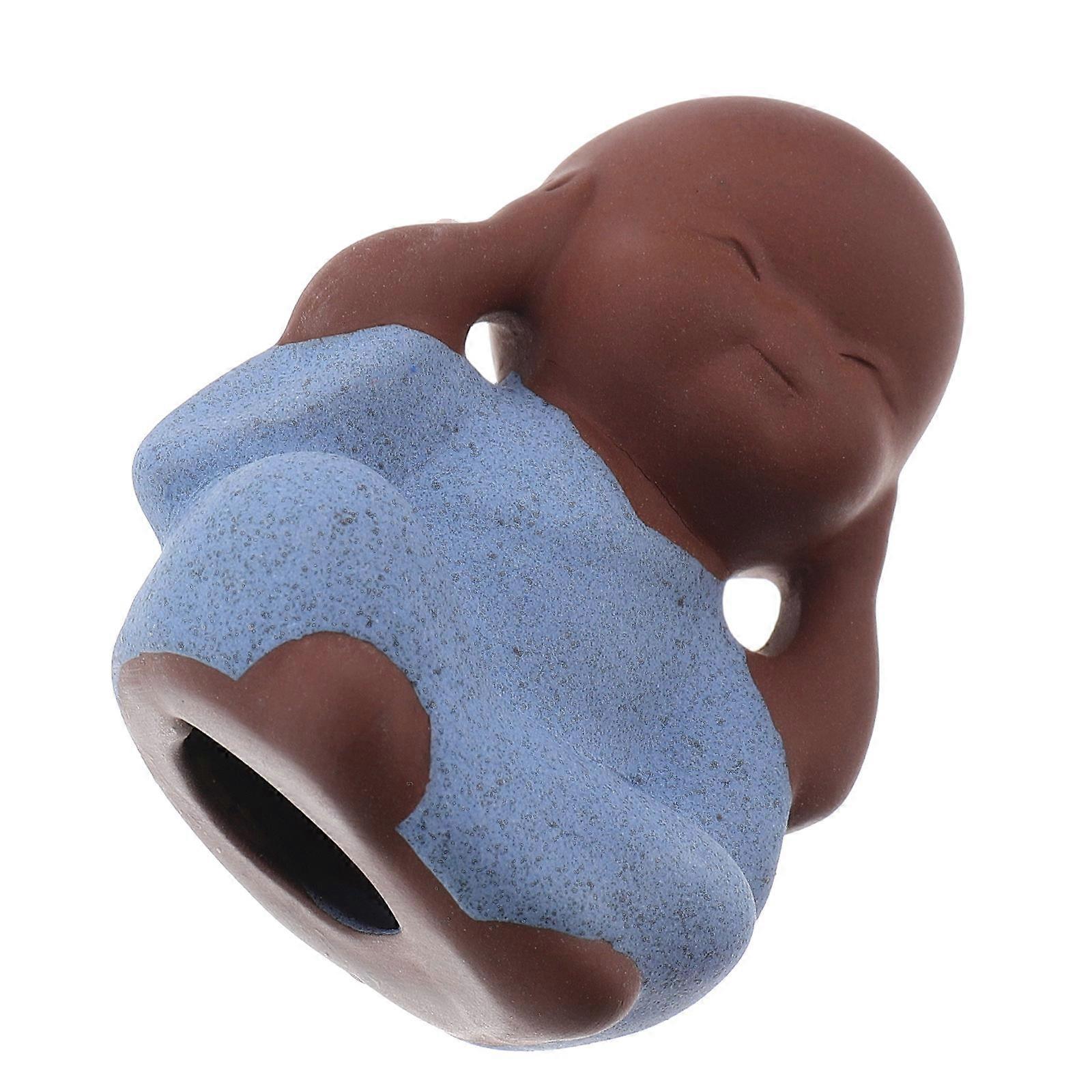 Tabletop Figurine Ceramic Monks Figurine Birthday Gift 1Pack