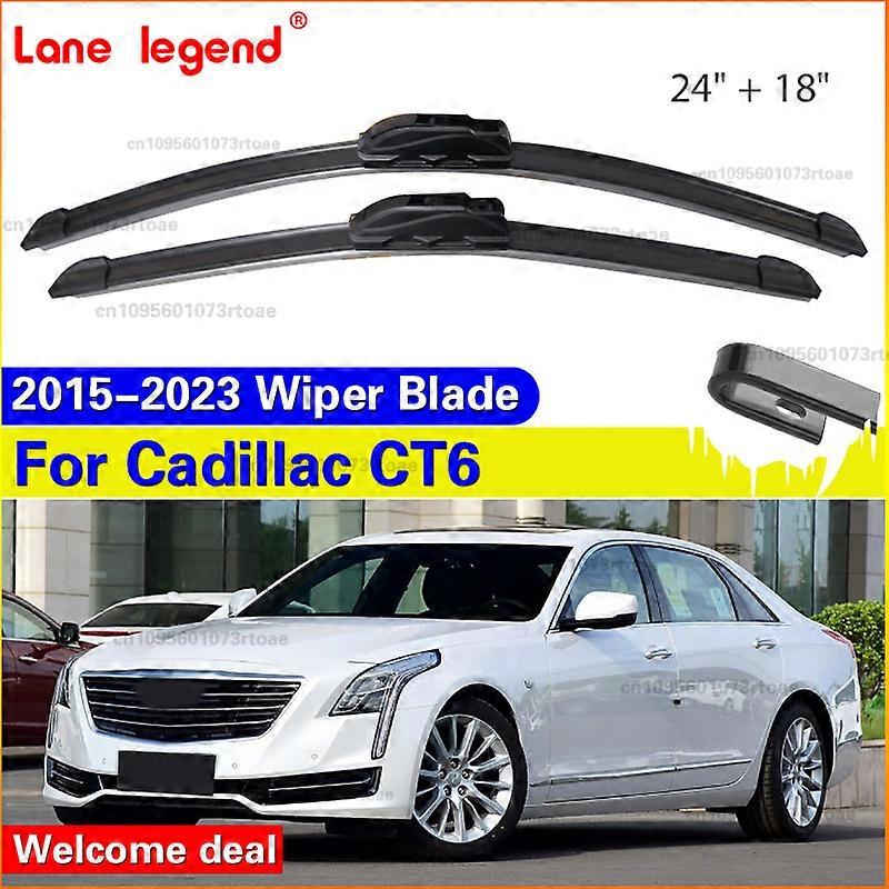 Applies to For Cadillac CT6 2015-2023 Front Windshield Wiper Blades 2pcs 24"+18" Window Accessories 2016 2017 2018 2019 2020 2021 2022