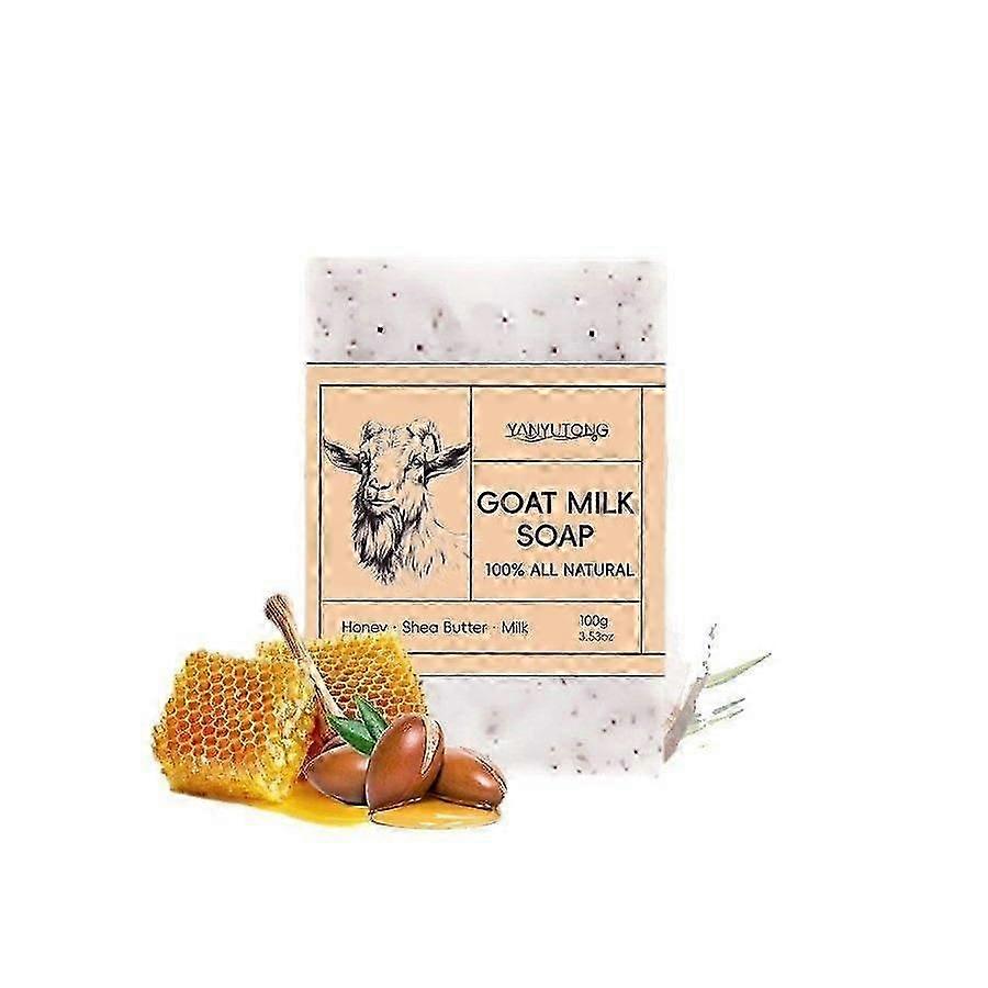 صابون حليب الماعز ، لوح صابون حليب الماعز بالعسل وزيت جوز الهند ، لوح صابون طبيعي للوجه والجسم مصنوع يدويا لترطيب مغذي ، صابون توهج البشرة