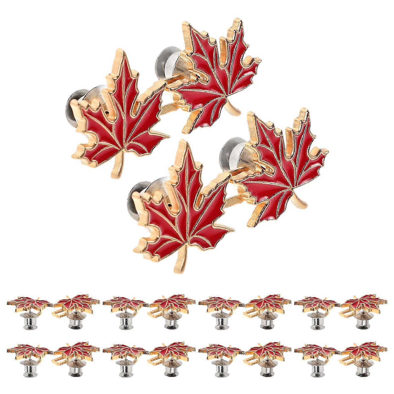 Removable Jean Button 10 Pairs Maple Leaf Waist Tightener Clips Suitable For Loose Jeans Pants Skirts Sleeves Crafted From Alloy In Red