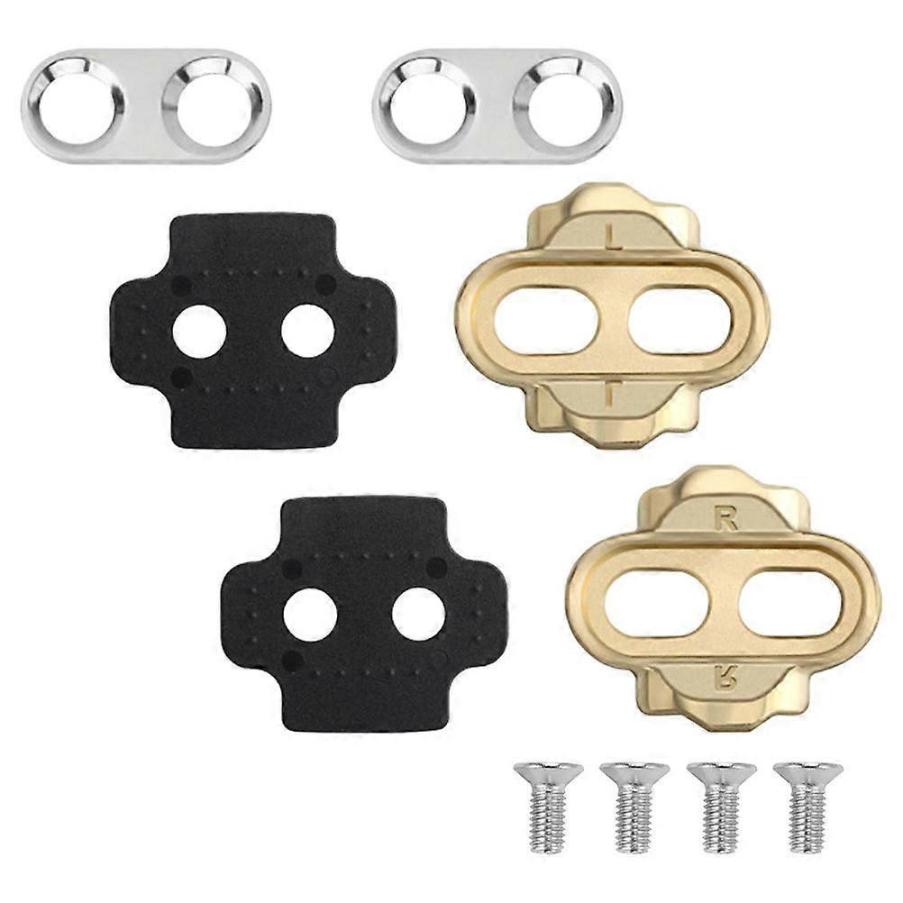 Portable Cycling Cleat Set for Bikes Outdoor Cycling Assorted Color Aluminum Material Locking for 1 Set