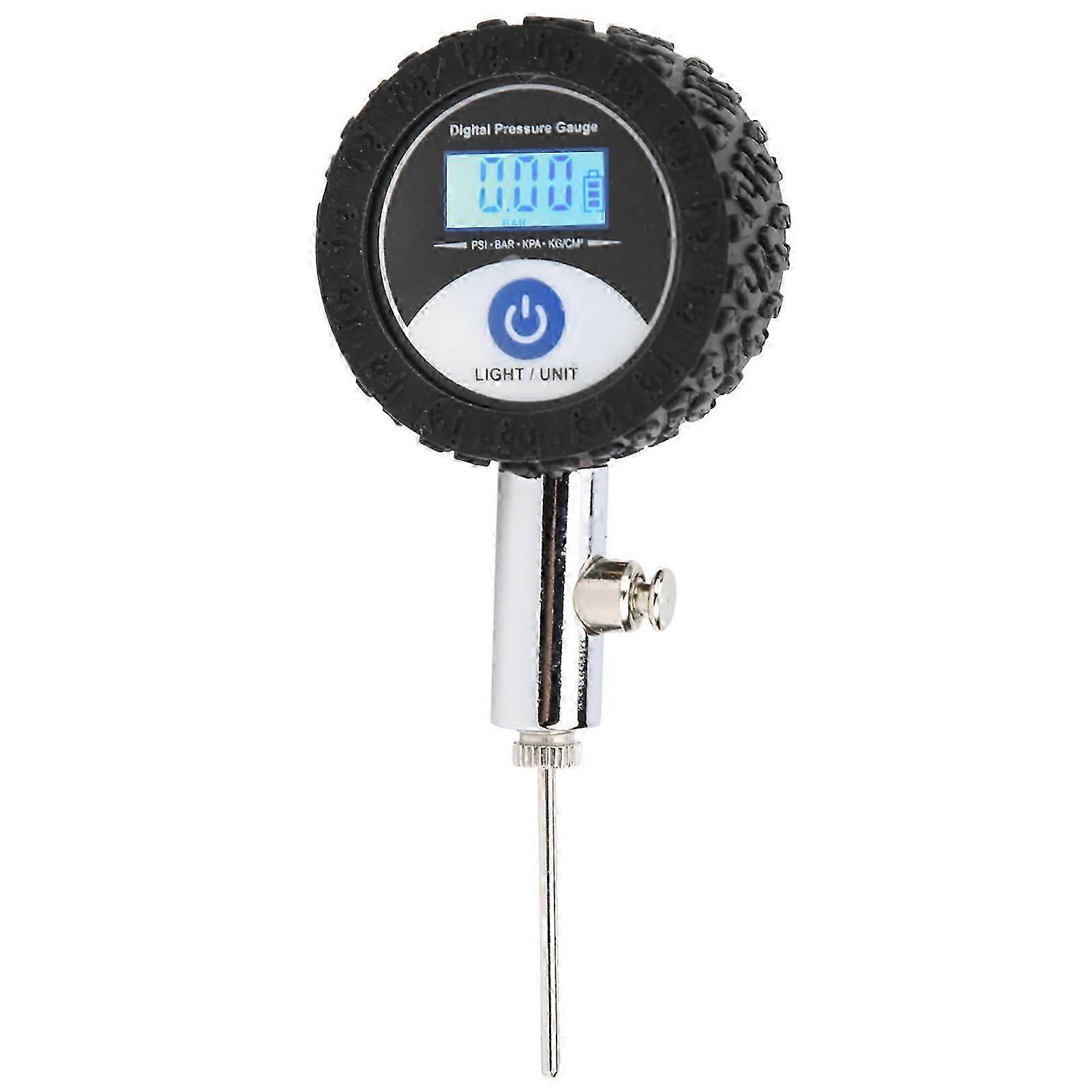 Mini Pressure Gauge for Soccer Ball, Volleyball, Basketball, Barometer with Digital Display