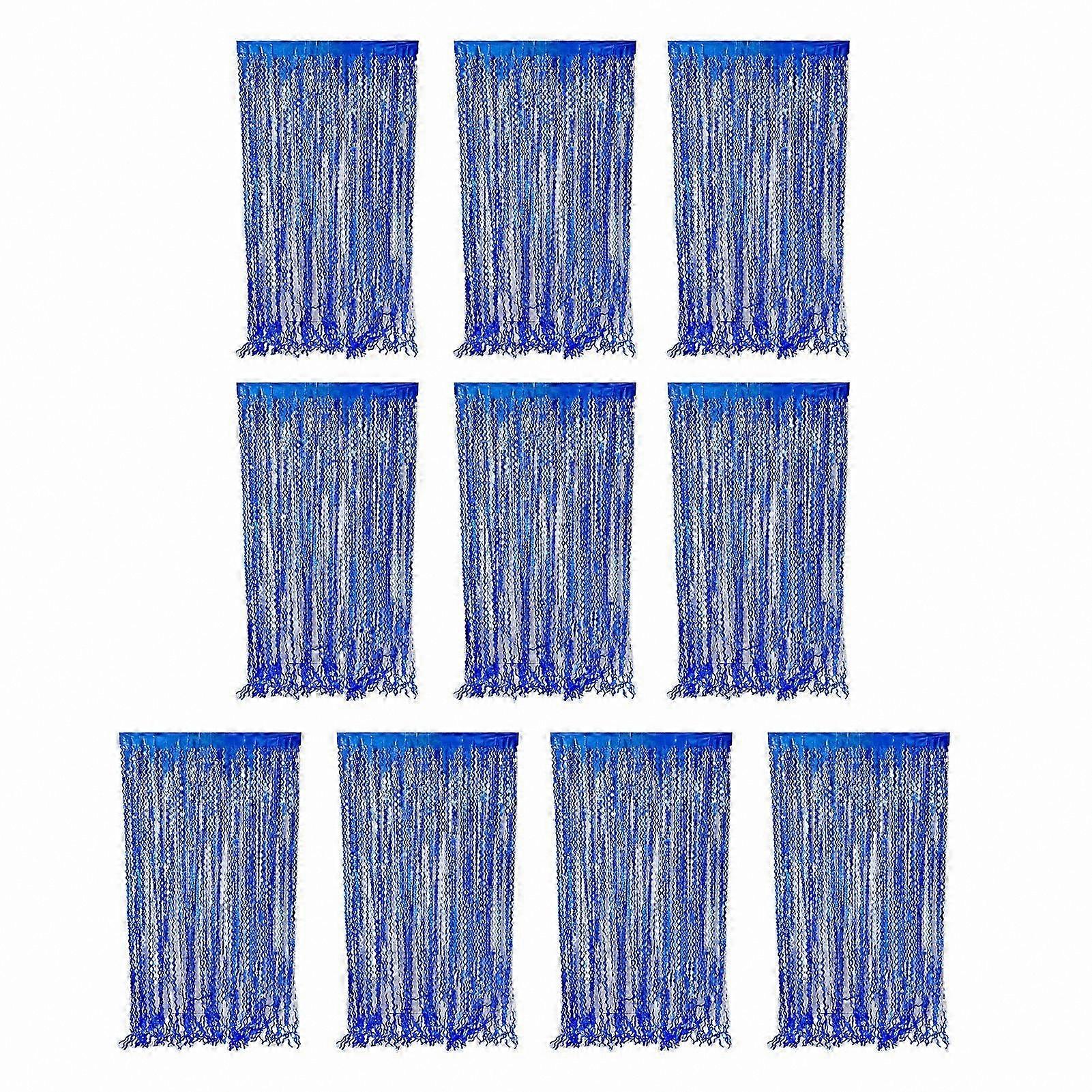 10-Pack Glimmering Foil Fringe Backdrop for Parties, Birthdays, and Photo Booth Decor