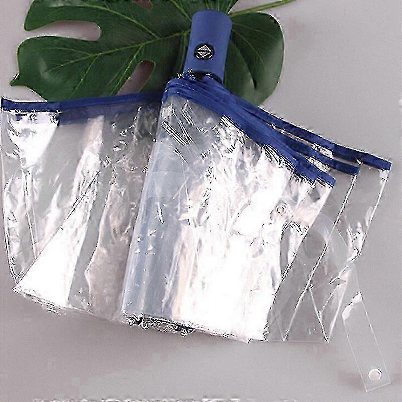 Clear Automatic Transparent Folding Umbrella Rain Sun Auto Windproof Umbrella