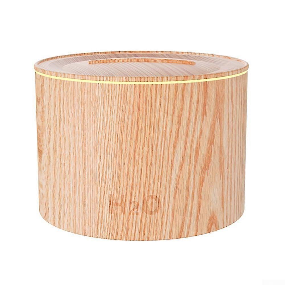 Gradient Flame Humidifier 160ml Tank Colorful Flame Lamp Quiet Essential Oil Diffuser For Bedroom Living Room Woodgrain