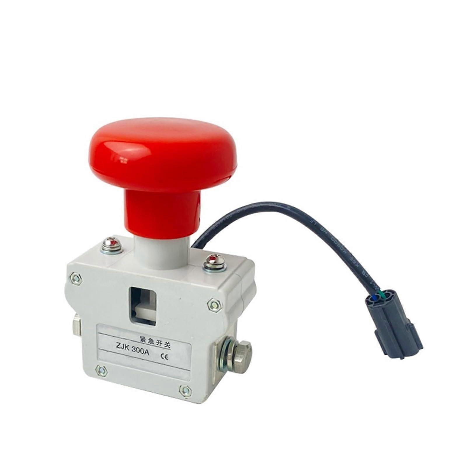 DC Power Emergency Stop Red Push Button Switch With Wire Model Wired Stop Button Red Push Button