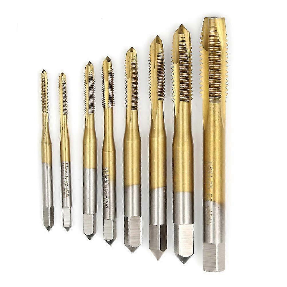 M2/M25/M3/M35/M4/M5/M6/M8 Spiral Point HSS Titanium Machine Right Hand Tap Drill Thread Plug Handle Taps