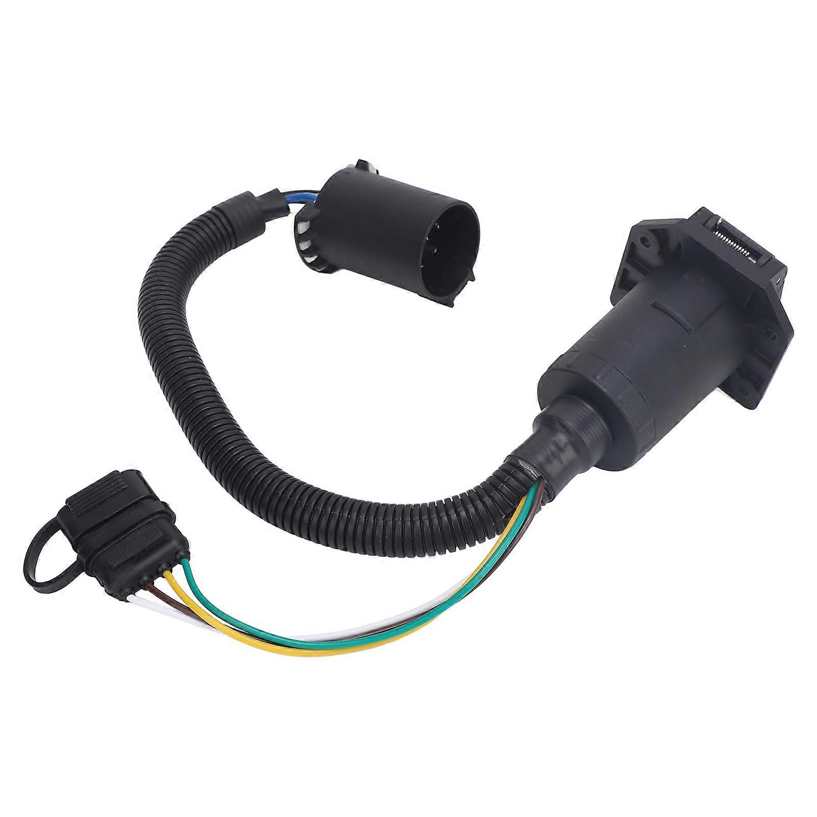 Multi Tow Trailer Adapter 7 Pin to 7 Way Blade and 4 Way Flat Wiring Harness Side Trailer Light Plug Connector Harness 