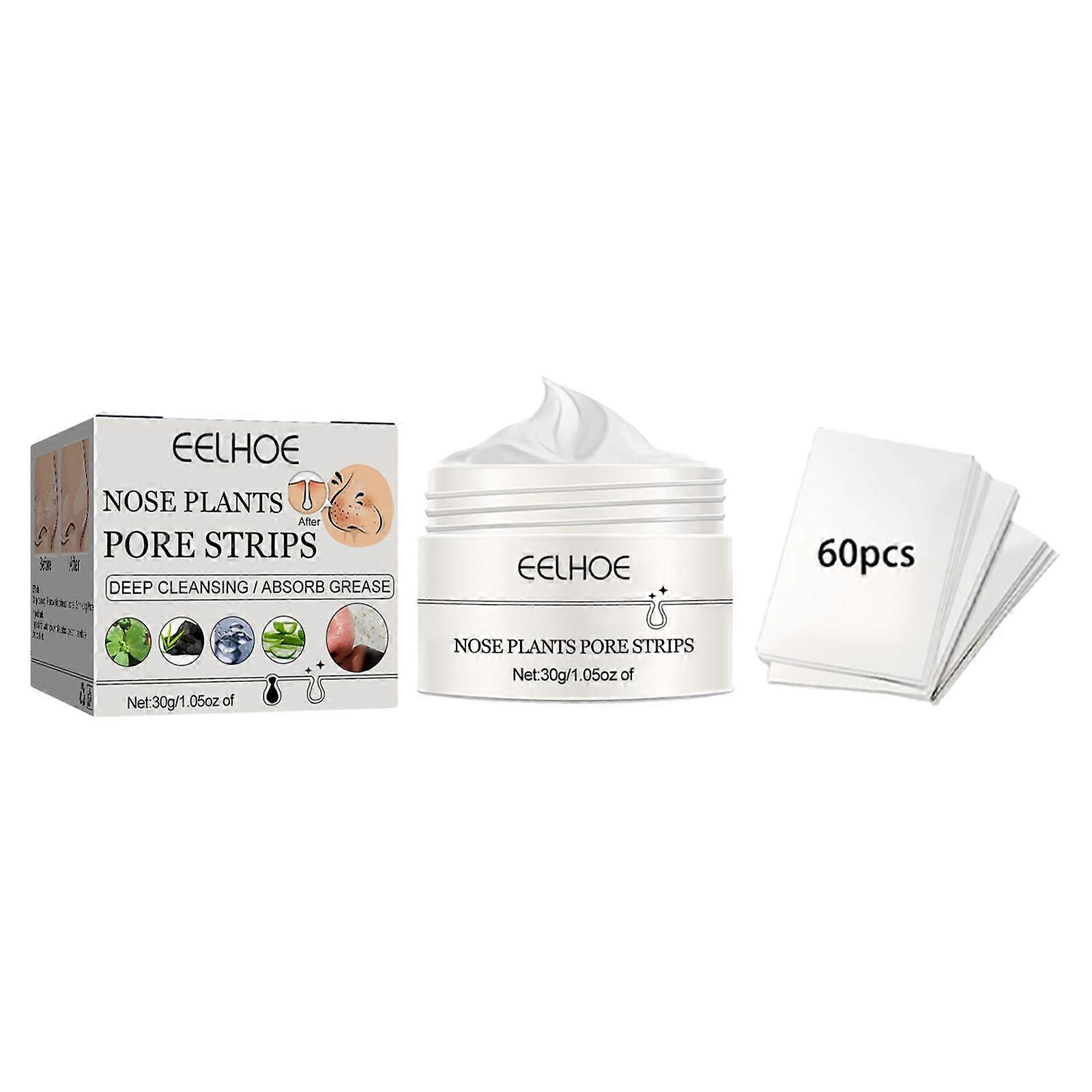 EELHOE Remove Blackhead Nose Mask, Deeply Clean Pores Remove Blackhead Pimple Tear Nose Mask