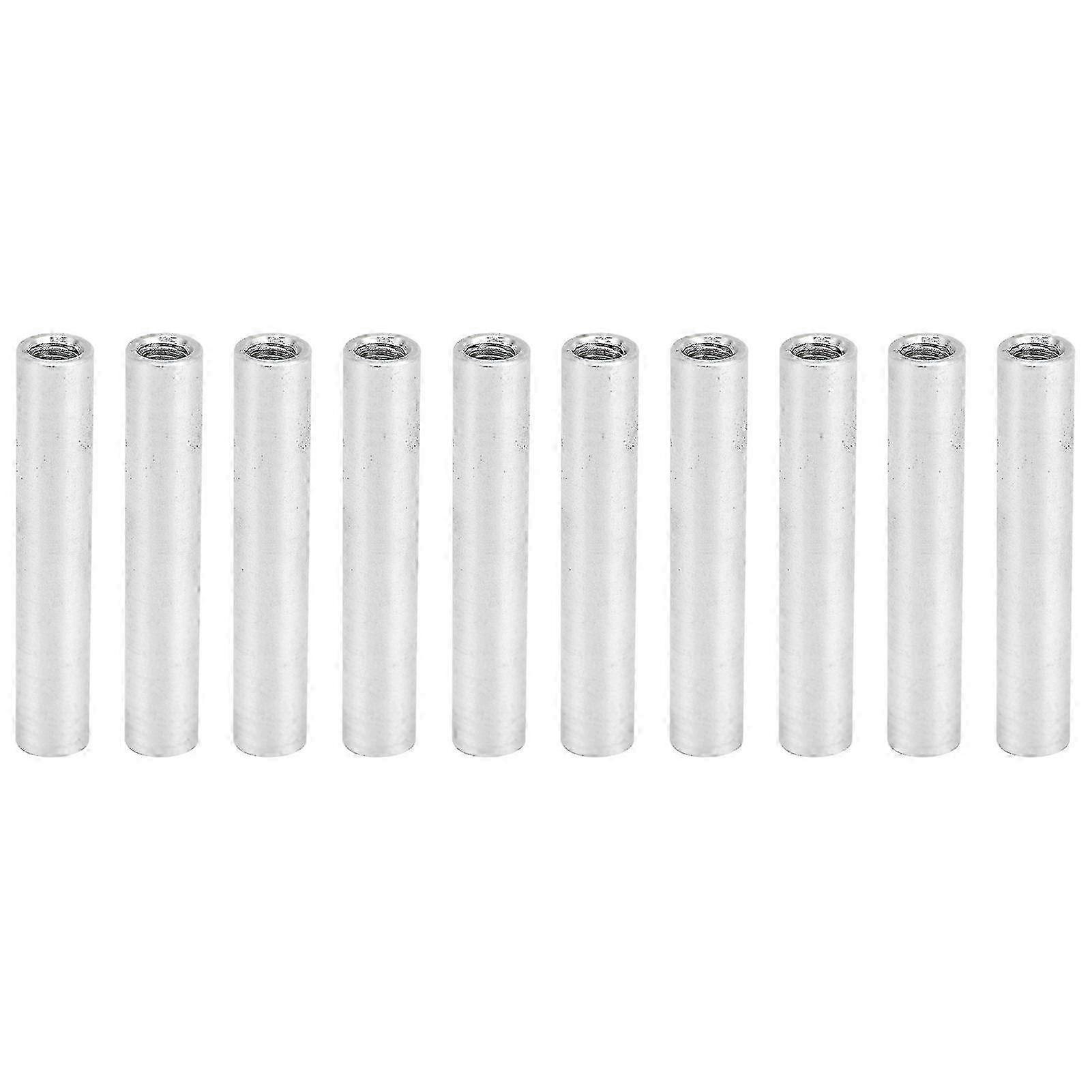 10Pcs Round Standoff Aluminum Alloy Female Thread Interval Connecting Column Kit M4x0.7mmLong 40mm miao4