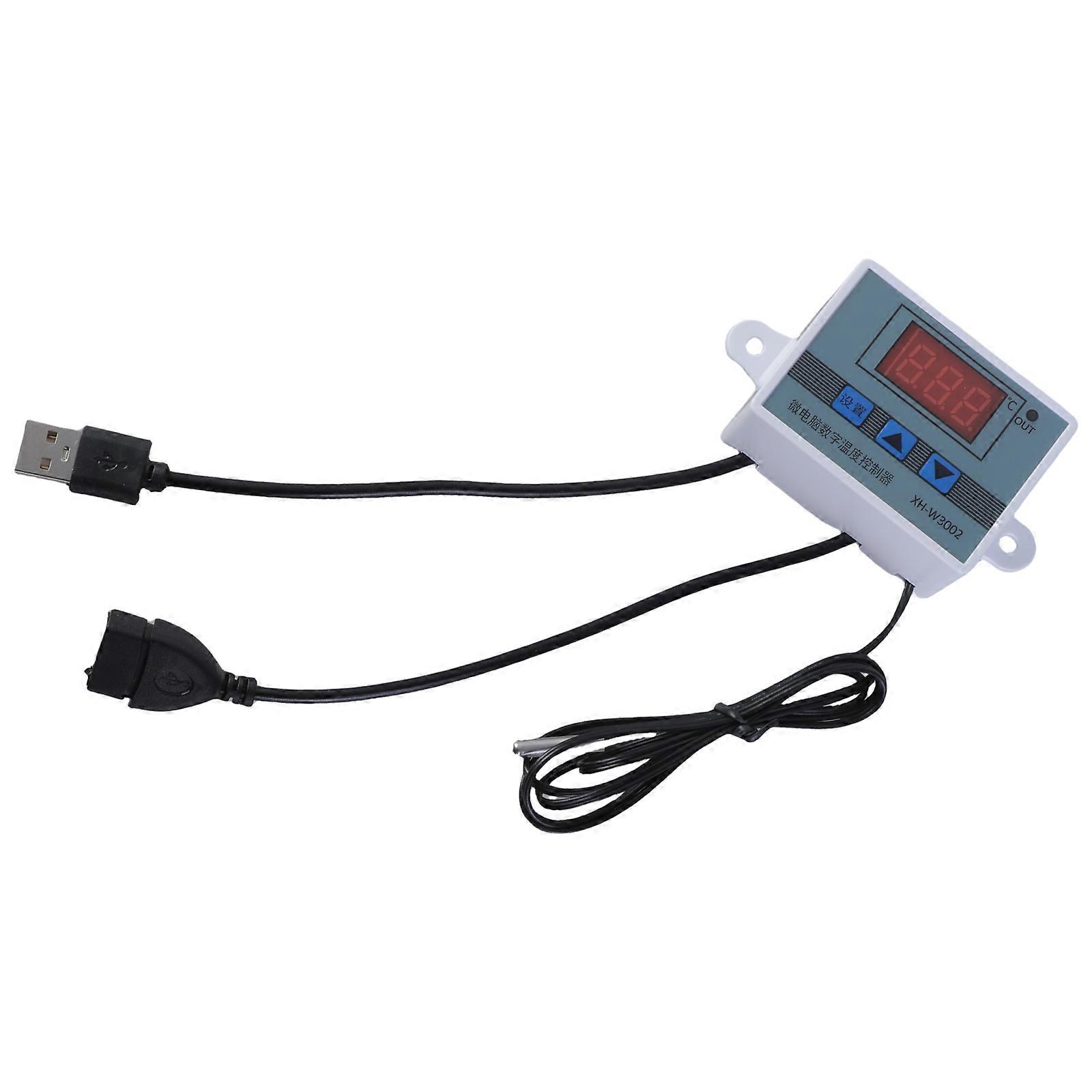 USB 5V Temperature Control Cable Temp Control Meter Testing Device for Cooling Fan and Blowers with 15cm Length Multicolor