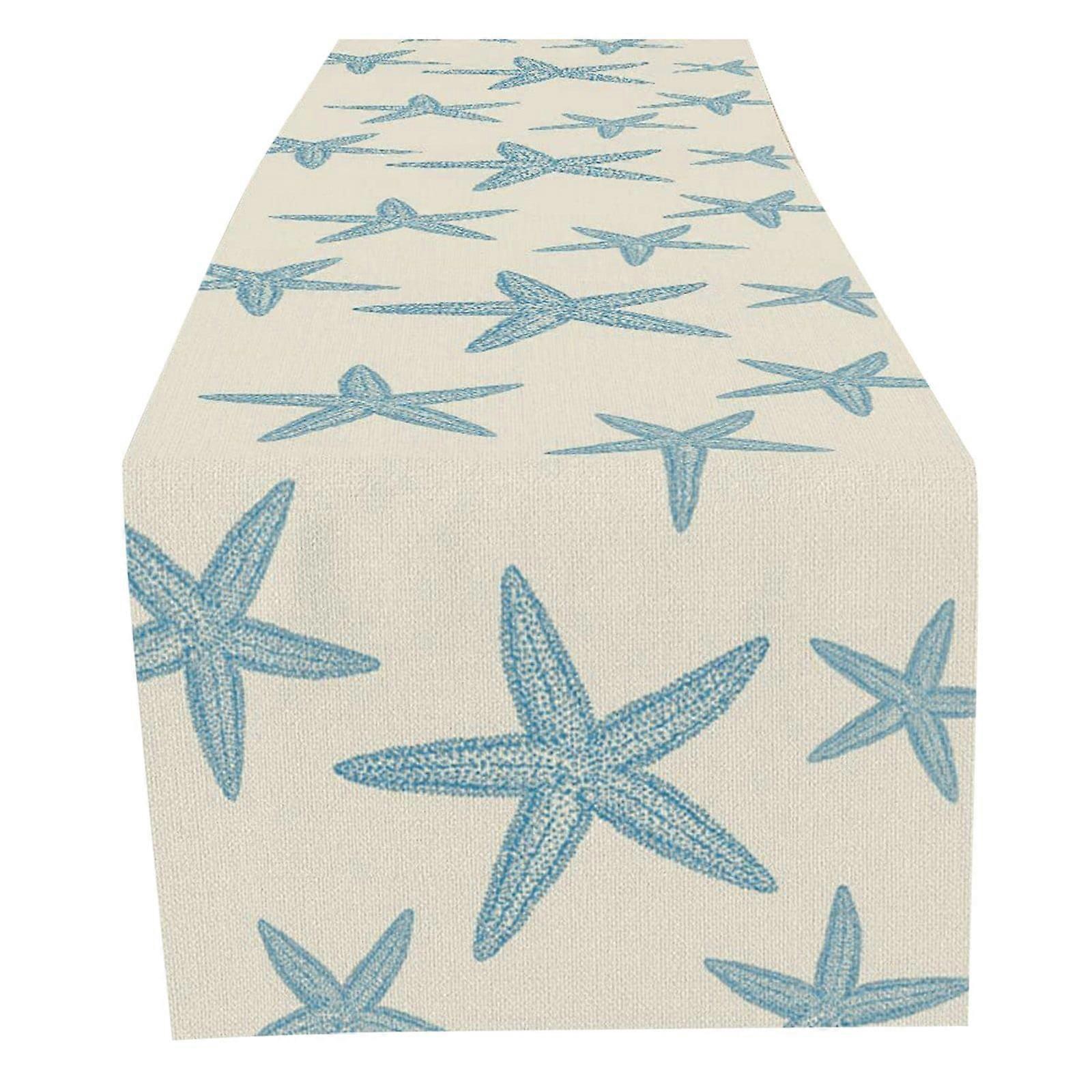 WRXMIJNHGSA Summer Beach Style Printed Flax Table Flag Summer Atmosphere Home Home Furnishings Table Cloth Coffee Table Tissue