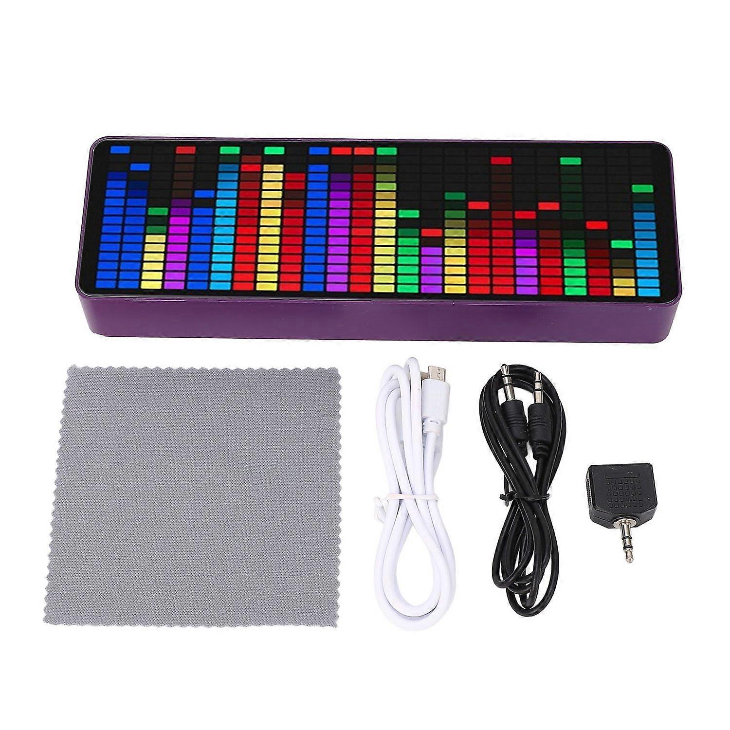 Musikspektrum-Anzeige 384 LED 1624 Segment Rhythmus Lichtpegel Sprachsensor Pickup Analyzer mit Clo