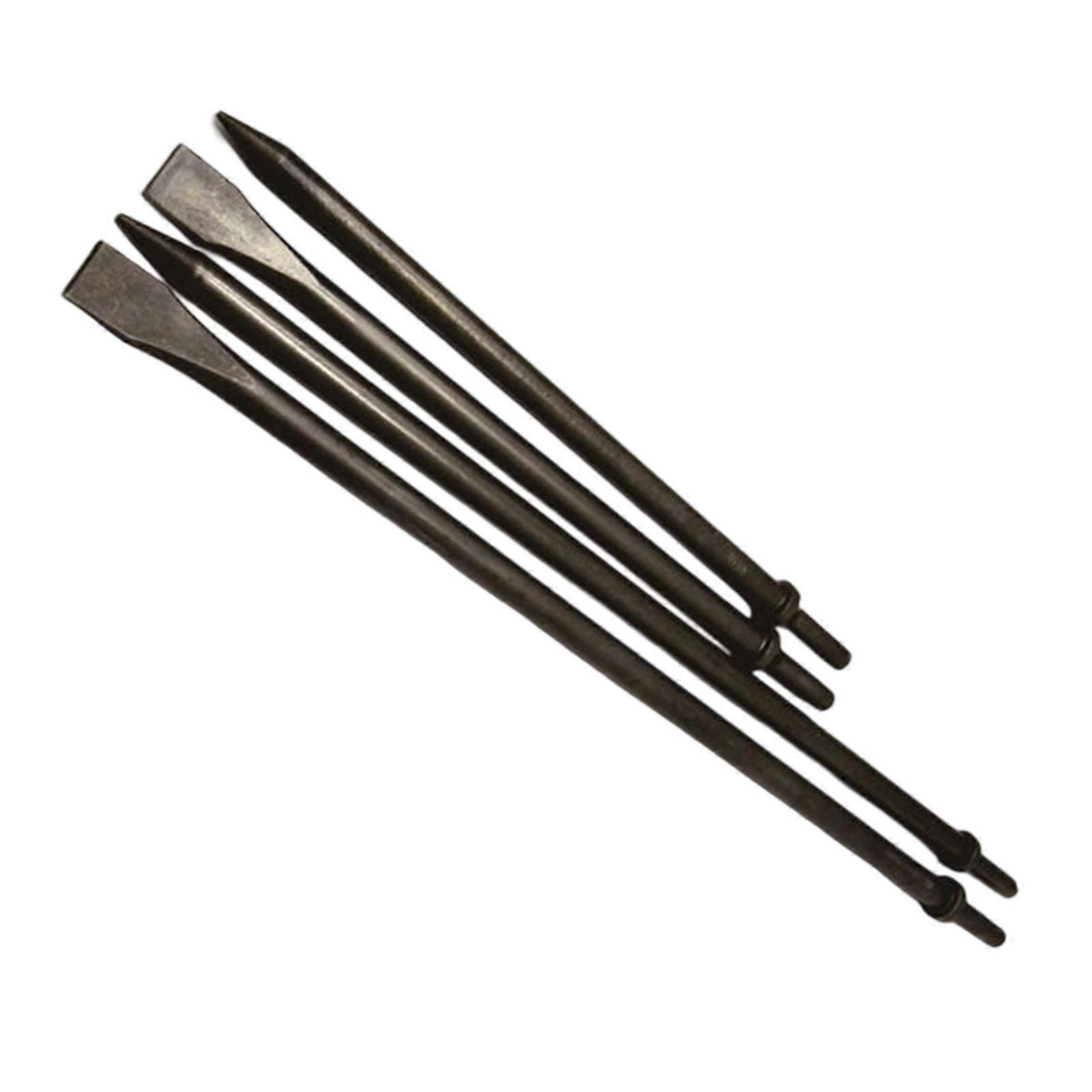 Pneumatic Air Hammer Punch Chipping Bit Tool Chisels 0.401inch Shank Tool Set Pneumatic Air Hammer Bit Multicolor