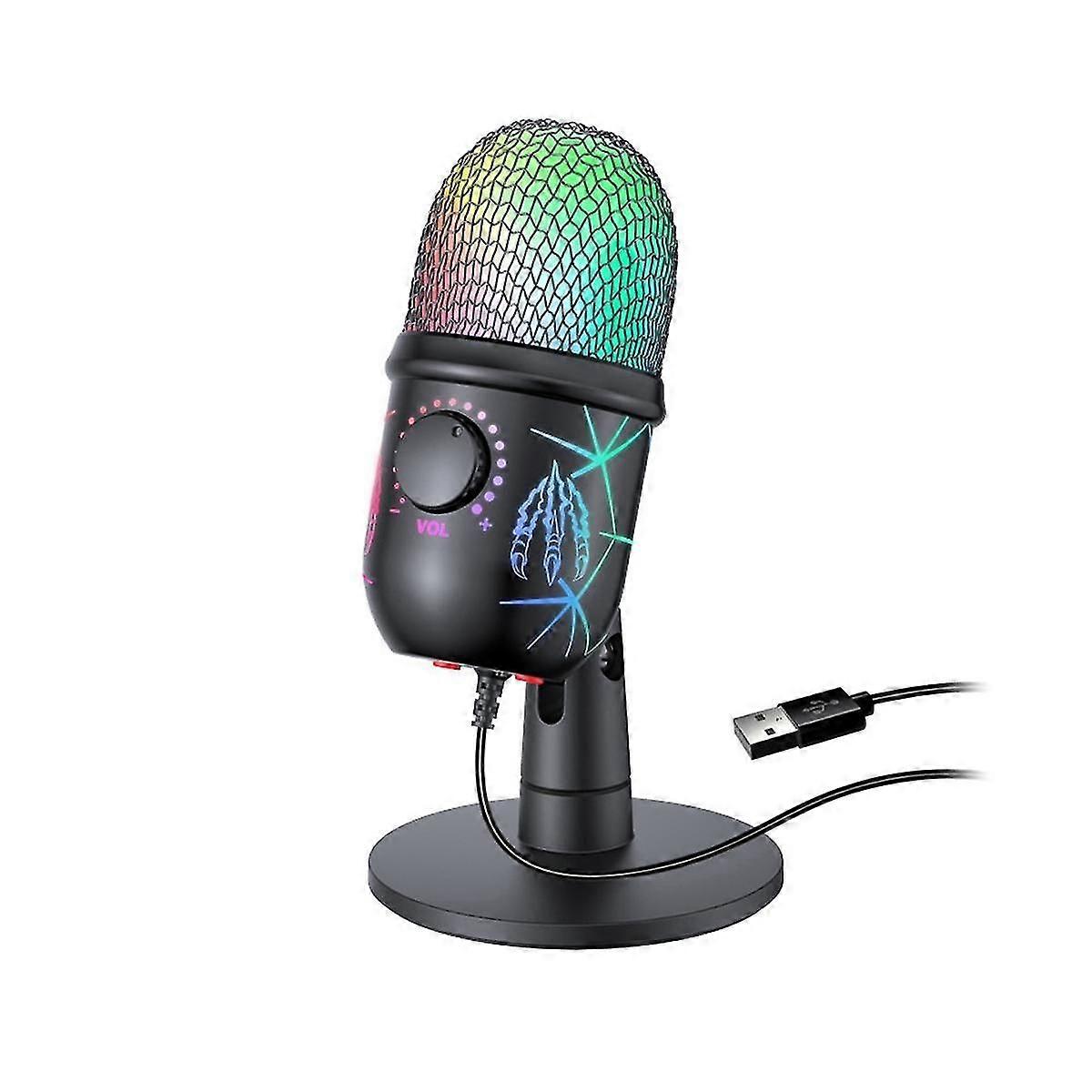 Usb Condenser Microphone With Noise Cancellation Usb Gaming Microphone For Pc Computer Laptop Video
