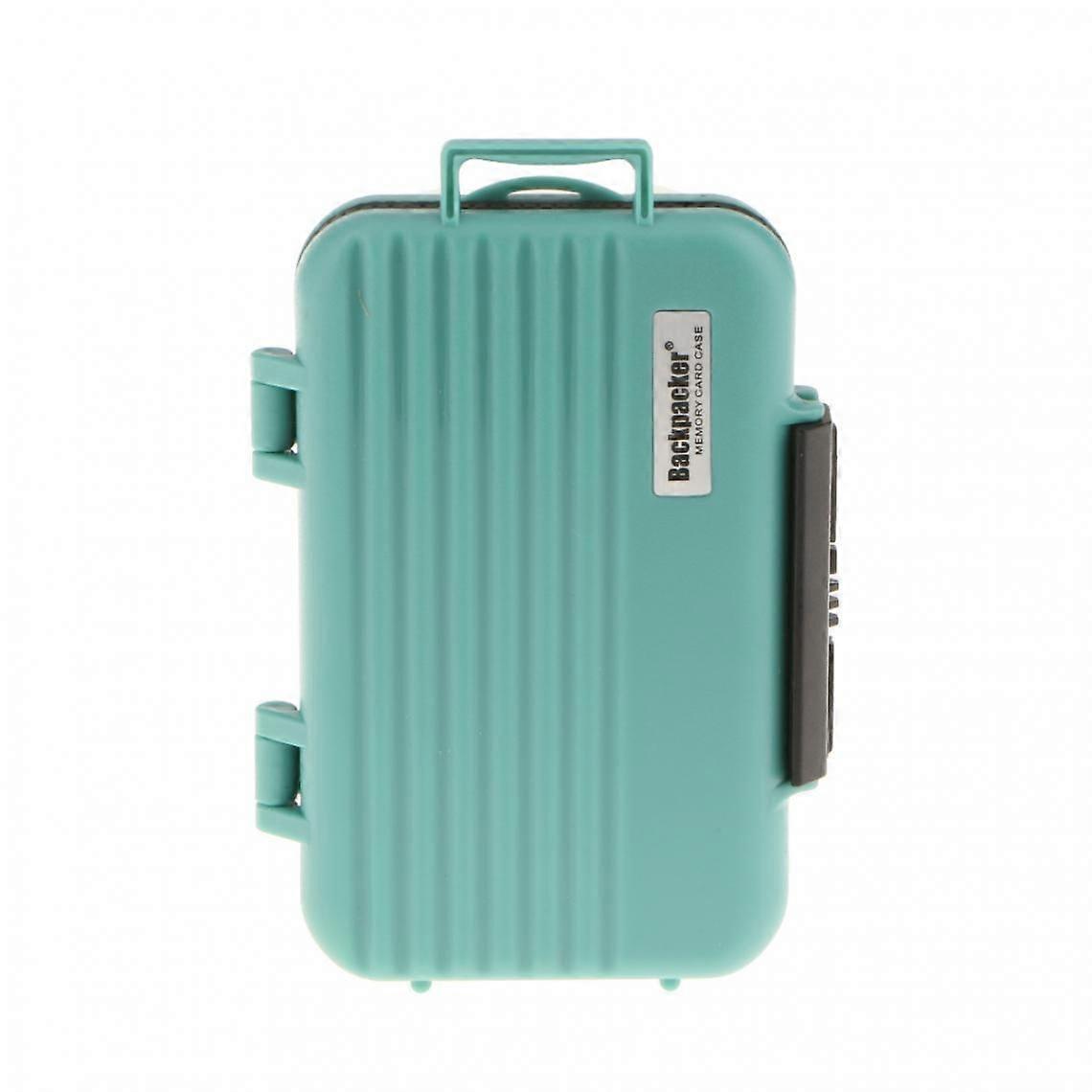 Memory Card Case, [24 Slots] 4CF + 8SD + 12 TF Card Holder, Water Resistant and Shockproof Travel Storage Case - Green