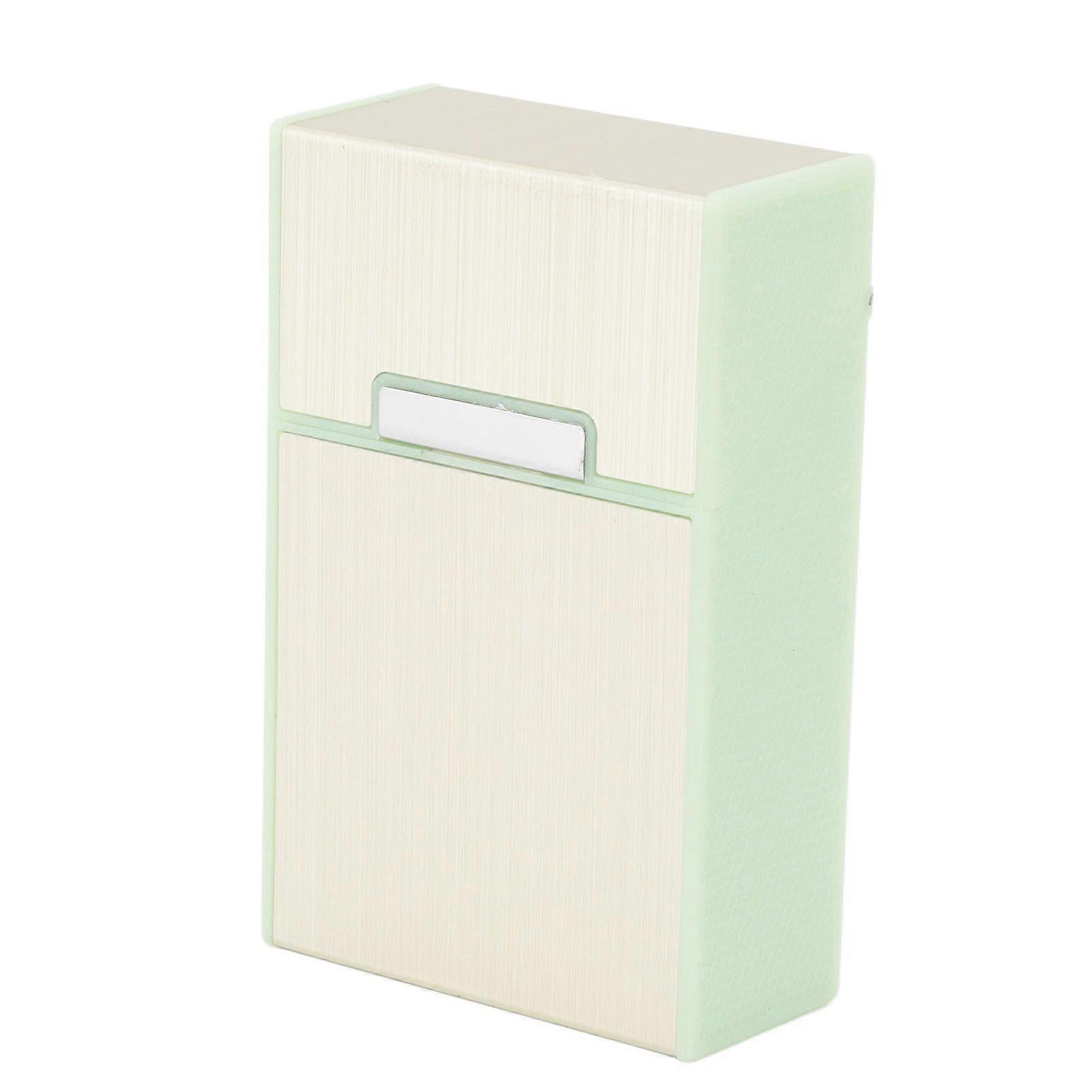 Cigarette Case Large Capacity Cigarette Storage Box Luminous Lighter Case for Whole Package of Cigarettes GoldSH