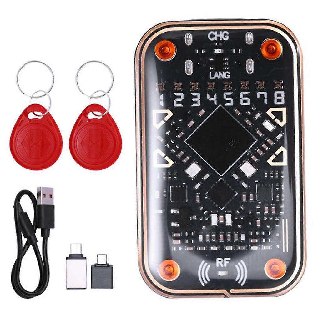 Chameleon Ultra V2.0 RFID Smart Chip Reader Smart Card Emulator+2X8268 Keychain 125K 13.56M Card Decode NFC Duplicator