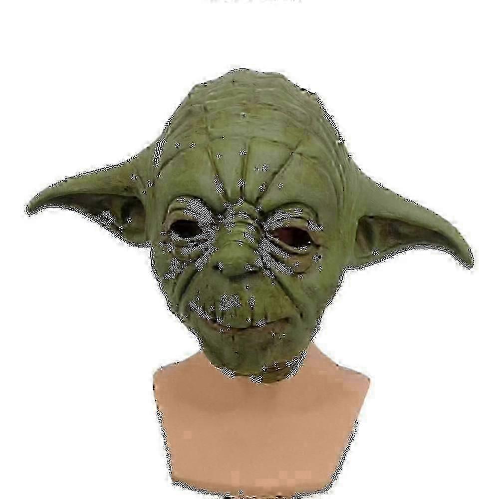 ヨーダマスクラテックスヘッドギアコスプレコスチューム小道具ハロウィーンパーティー用