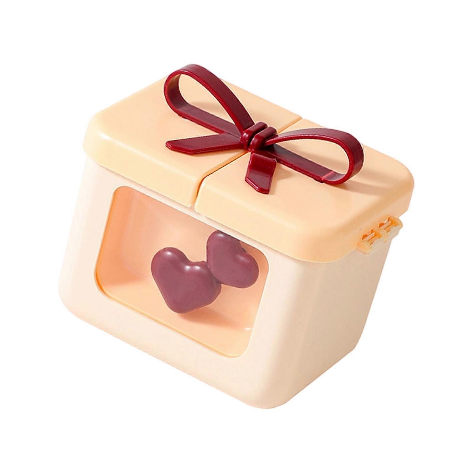 Dustproof Lipstick Organiser with Lid Cosmetic Storage Box With Multiple Compartments For Makeup Vanity Countertop  Yellow