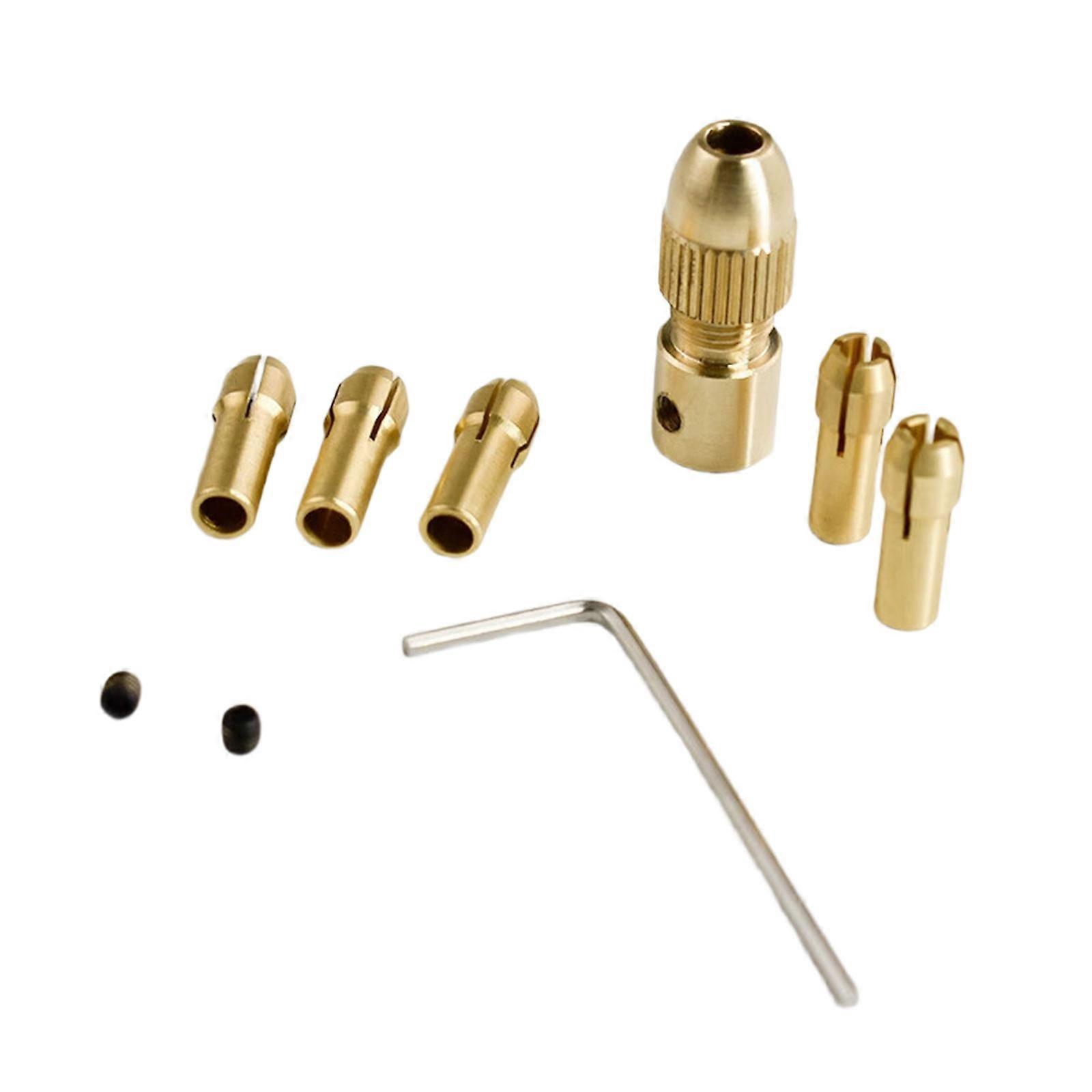 6Pcs Drill Chuck Collet Set Chuck Collet Kit Rotary Tool Keyless Quick Changing Chuck 0.5-3mm Replacement Accessories Multicolor