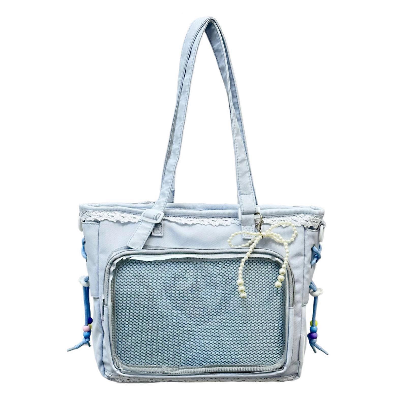 Clear Window Pin Display Tote Bag Showcase your beloved badges and pin effortlessly. Travel & Exploration