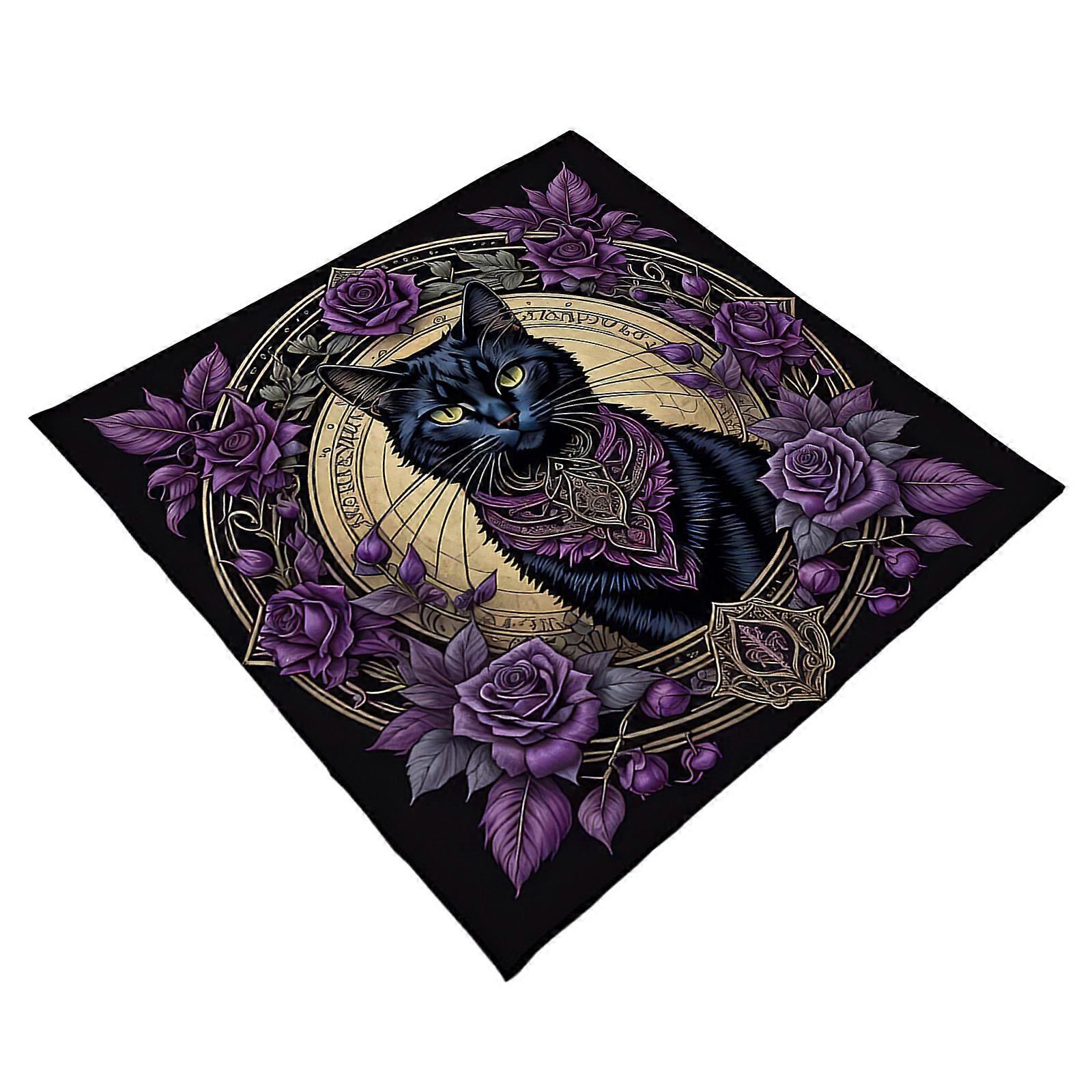 3 Sizes Option Tarots Table Altars Cloth Mysterious Board Game Mat Witchcrafts Divination Tablecloth Board Game Card Pad  B 75x75cm