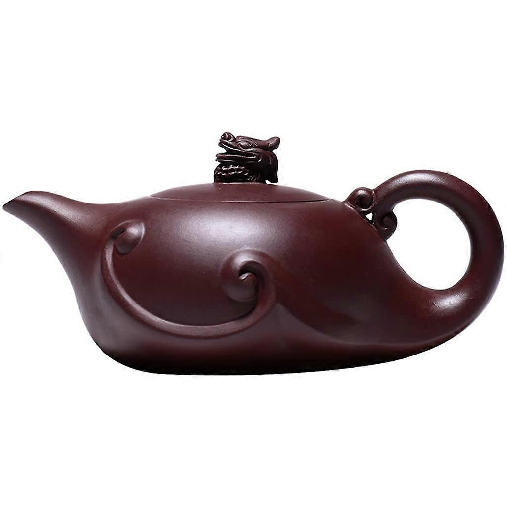 Purple Clay Teapot Set with Filter for Chinese Tea Brewing, Handmade Ceramic Pot (A)