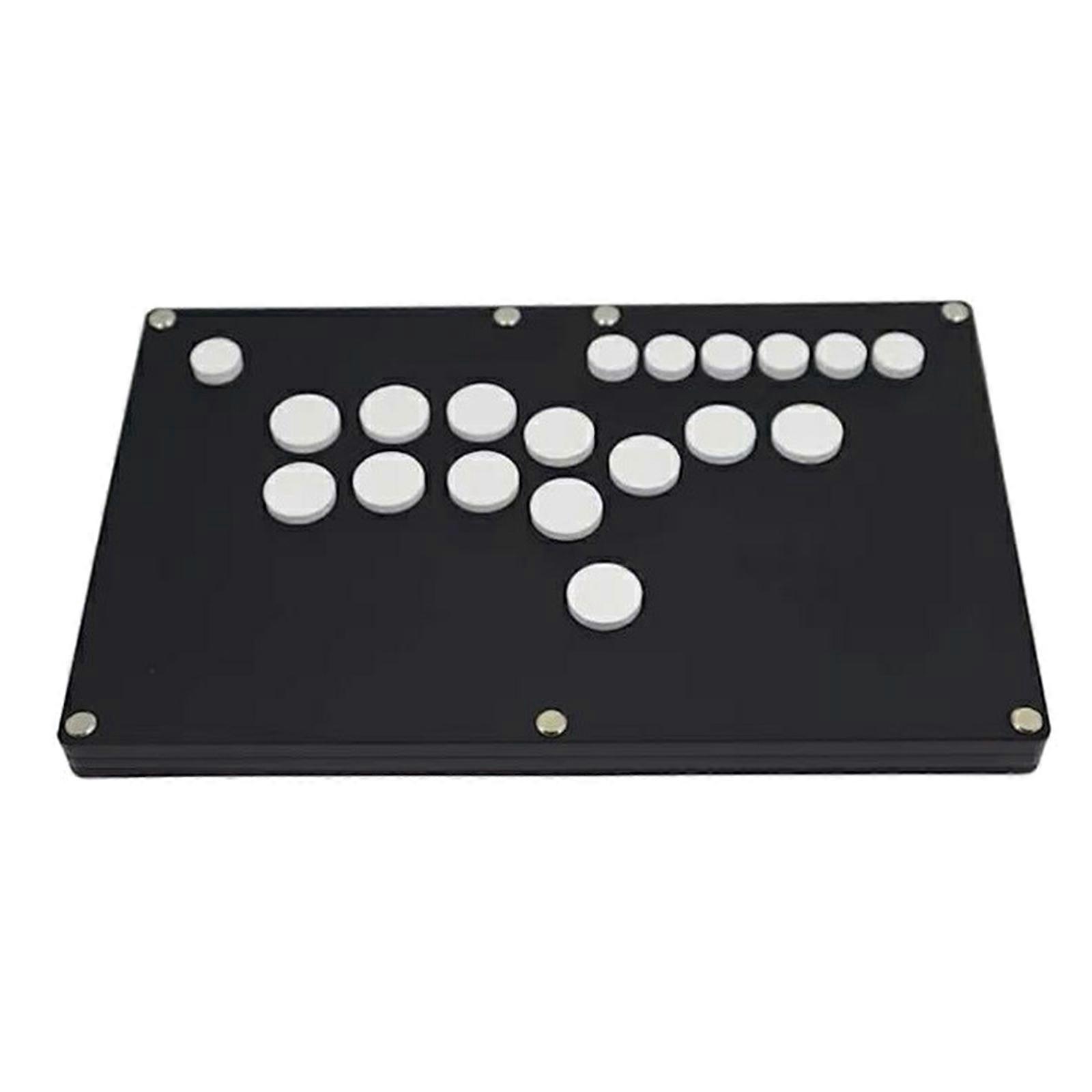 Joystick Controller Fightbox Arcade Street Fight Stick Mechanical Button For PC Fighting Gaming Arcade Keyboard  white and black
