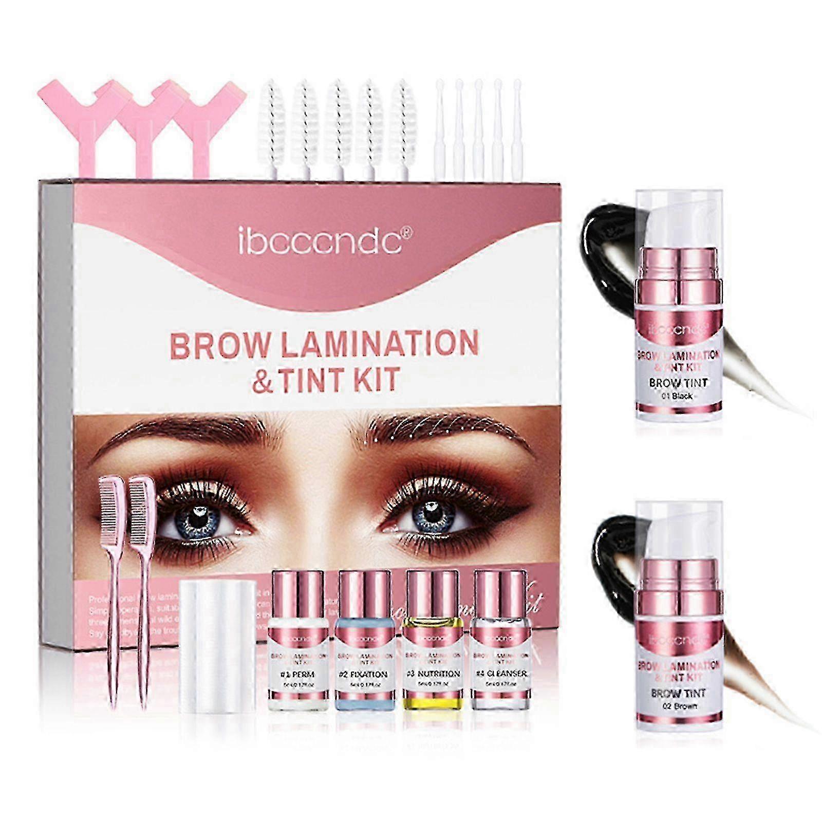 w ibcccndc Brow lamination & tint kit DIY Eyebrows Lifting Styling Kit for Beautiful Eyebrows Long-lasting