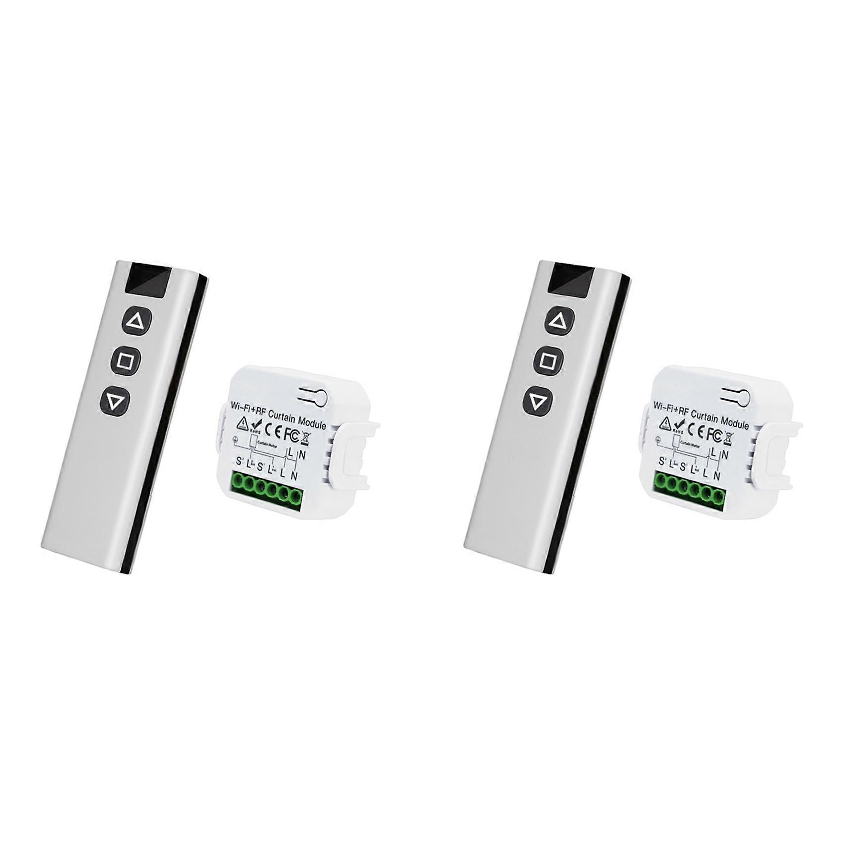 2X Tuya WIFI Smart Curtain Switch APP Timing Motor Controller Switch RF 433 Mhz Remote Control Electric Roller Blind