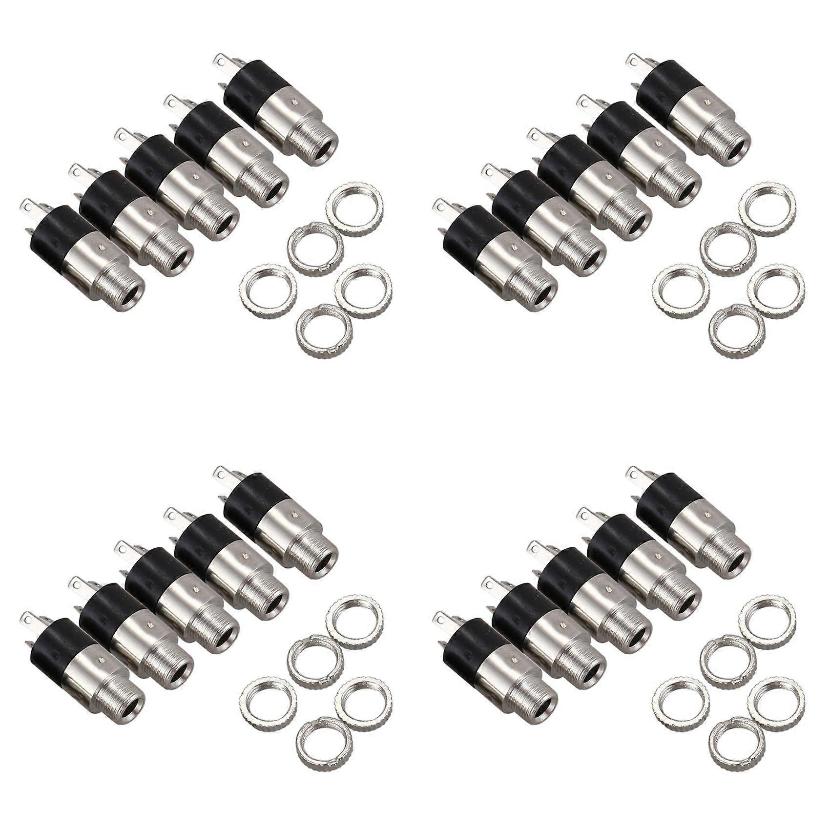 20PCS 3.5mm Stereo Jack Panel Mount Connector
