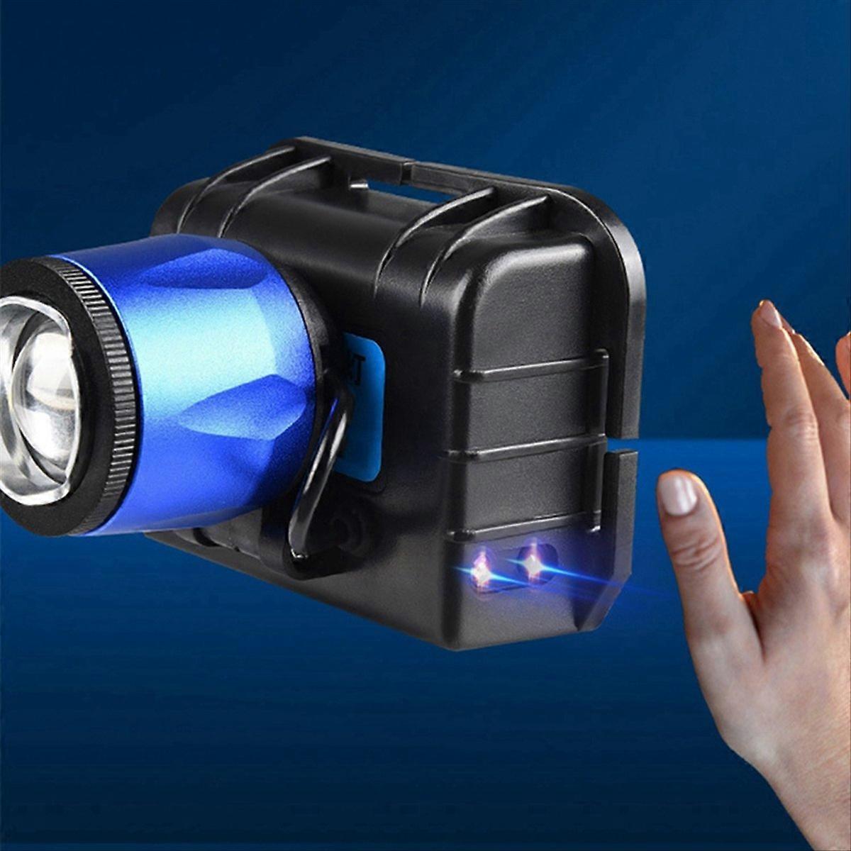 LED Rechargeable Headlamp Smart Infrared Motion Sensor Headlight