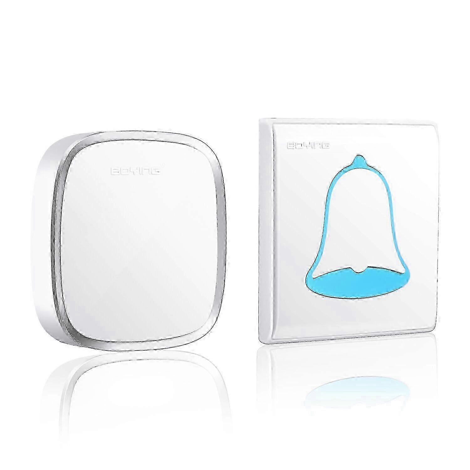 A103 Wireless Plug-In Blue Light Large Button Square Home Pager Doorbell for Disease Monitoring