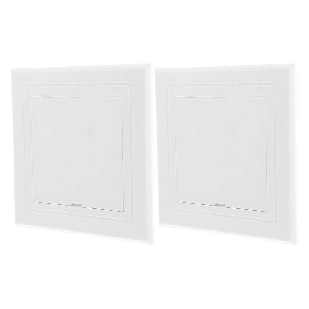 White ABS Ceiling Hatch Cover for Air Conditioner Access Panel 2Pcs Durable