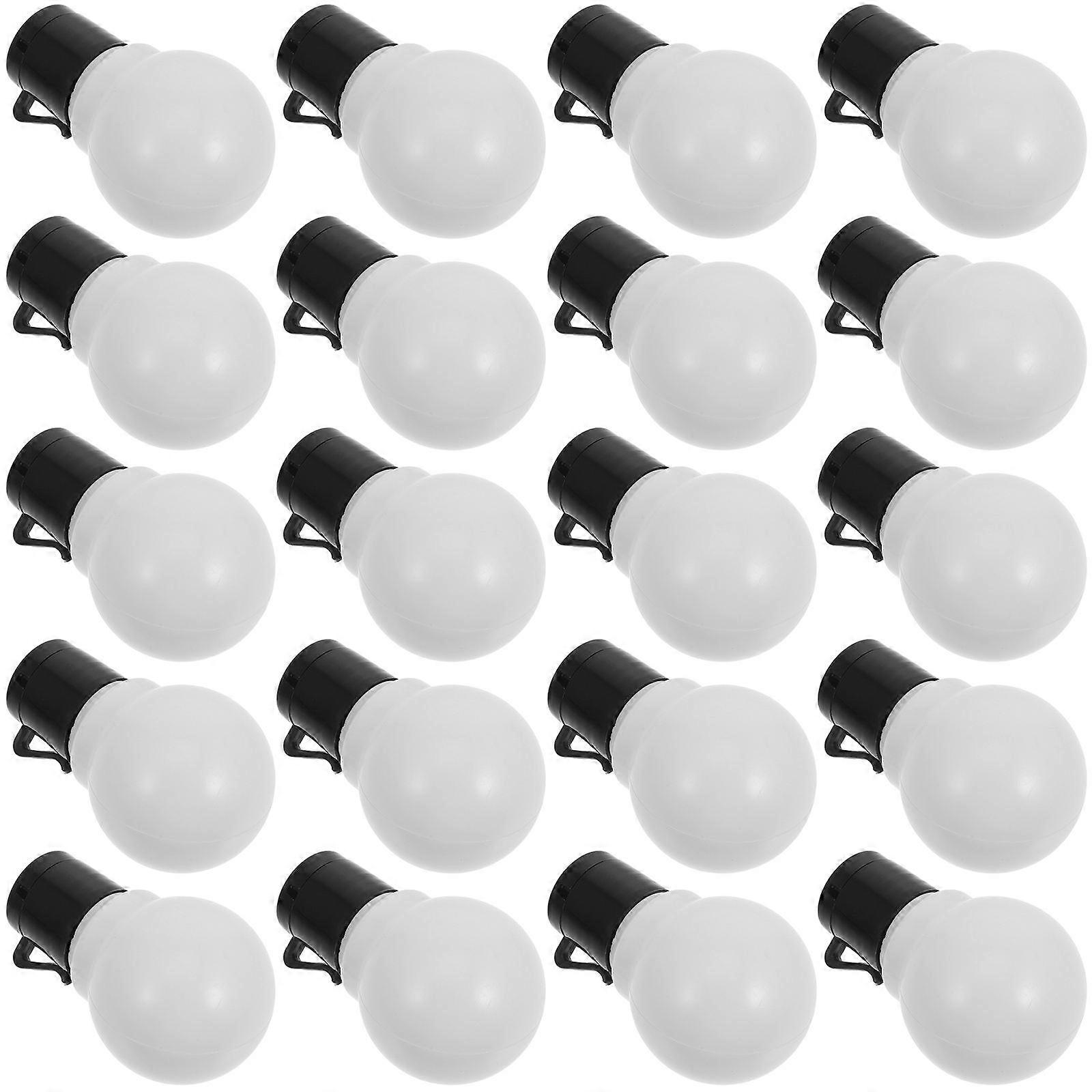 Globe Lamp Bulb String Lights Replacement for Light Use 20Pcs White