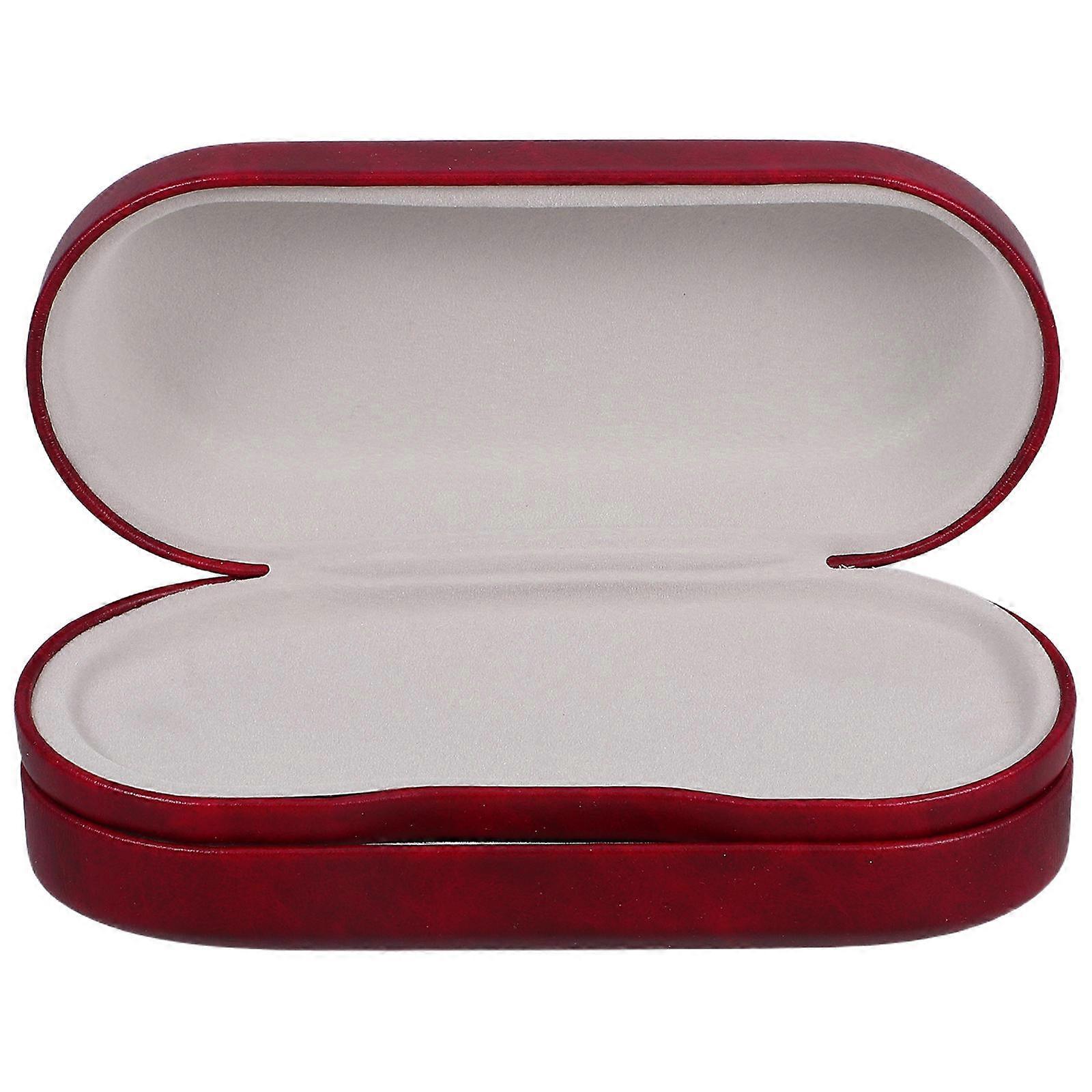 Eyeglass Case for Multiple Glasses Double Glasses Case with PU Exterior