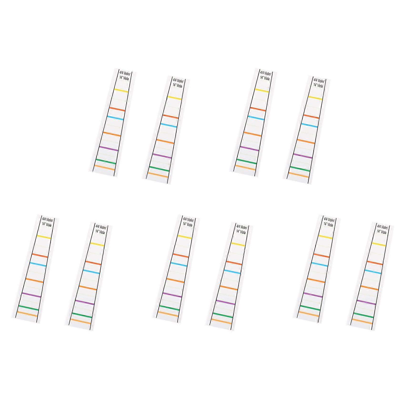 4/4 Violin Fretboard Sticker Fingerboard Marker Fiddle Learn Note Chart Tape 10Pcs