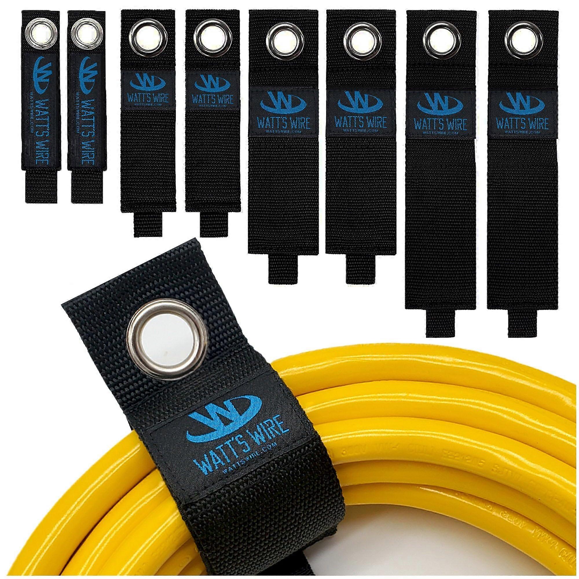 Heavy Duty Storage Straps 8 Pack MultiSize Cord Organizer 175 lbs Load Garage and Workshop