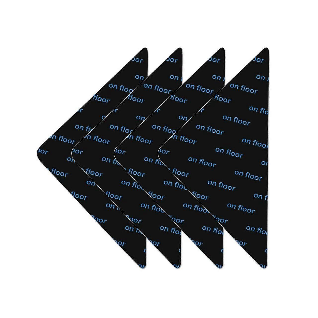 4Pack Triangle Rug Grippers Non Slip Pads for Hardwood Floors, Washable Reusable No Residue