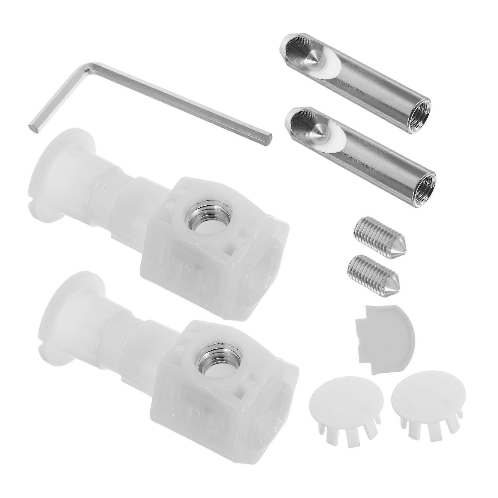 Universal Toilet Seat Hinges and Fixings Kit with Durable Bolts Nuts for Versatile Toilet Installation