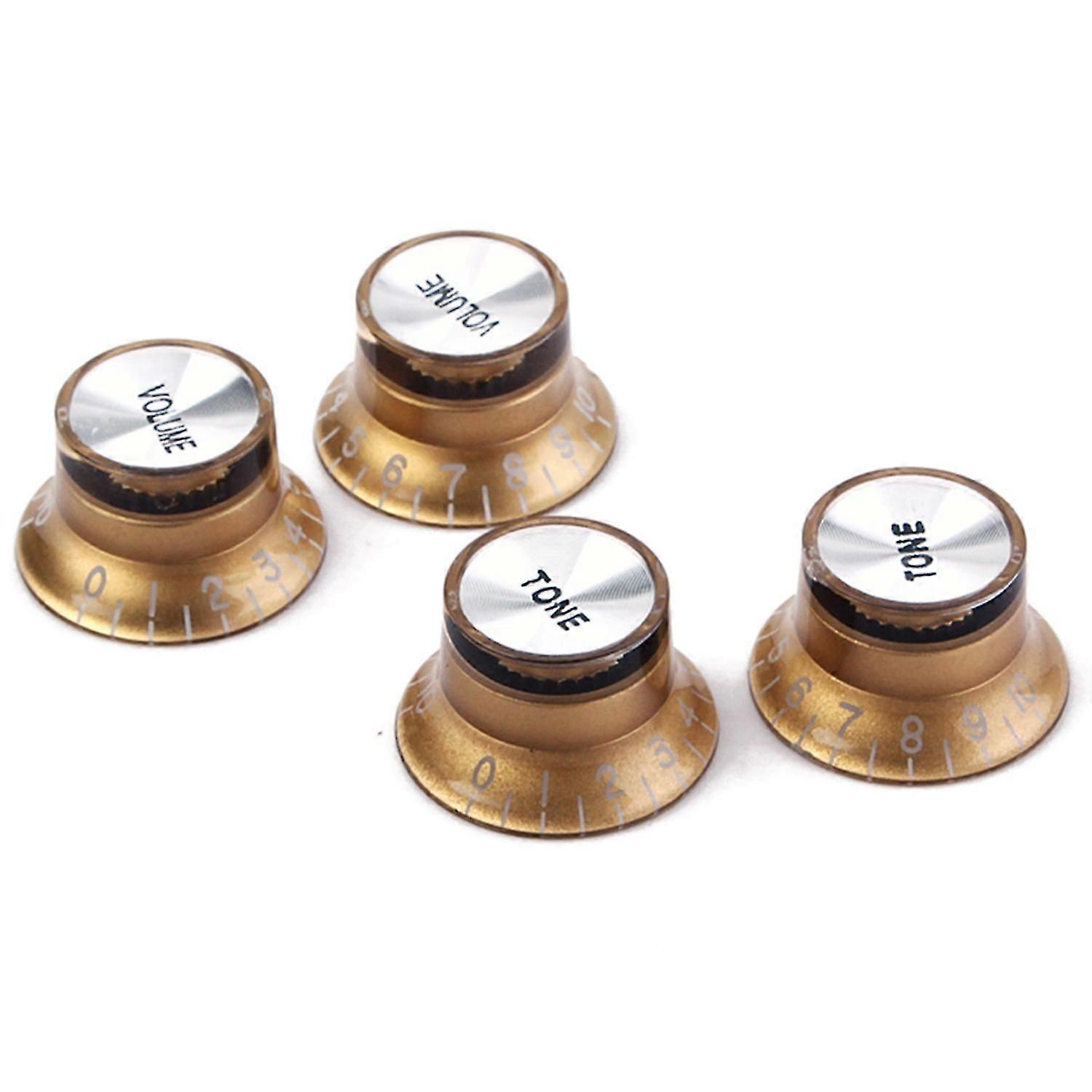 4 Pcs Speed Control Knobs 2 Tone 2 Volume for LP Golden Knobs Guitar Accessories