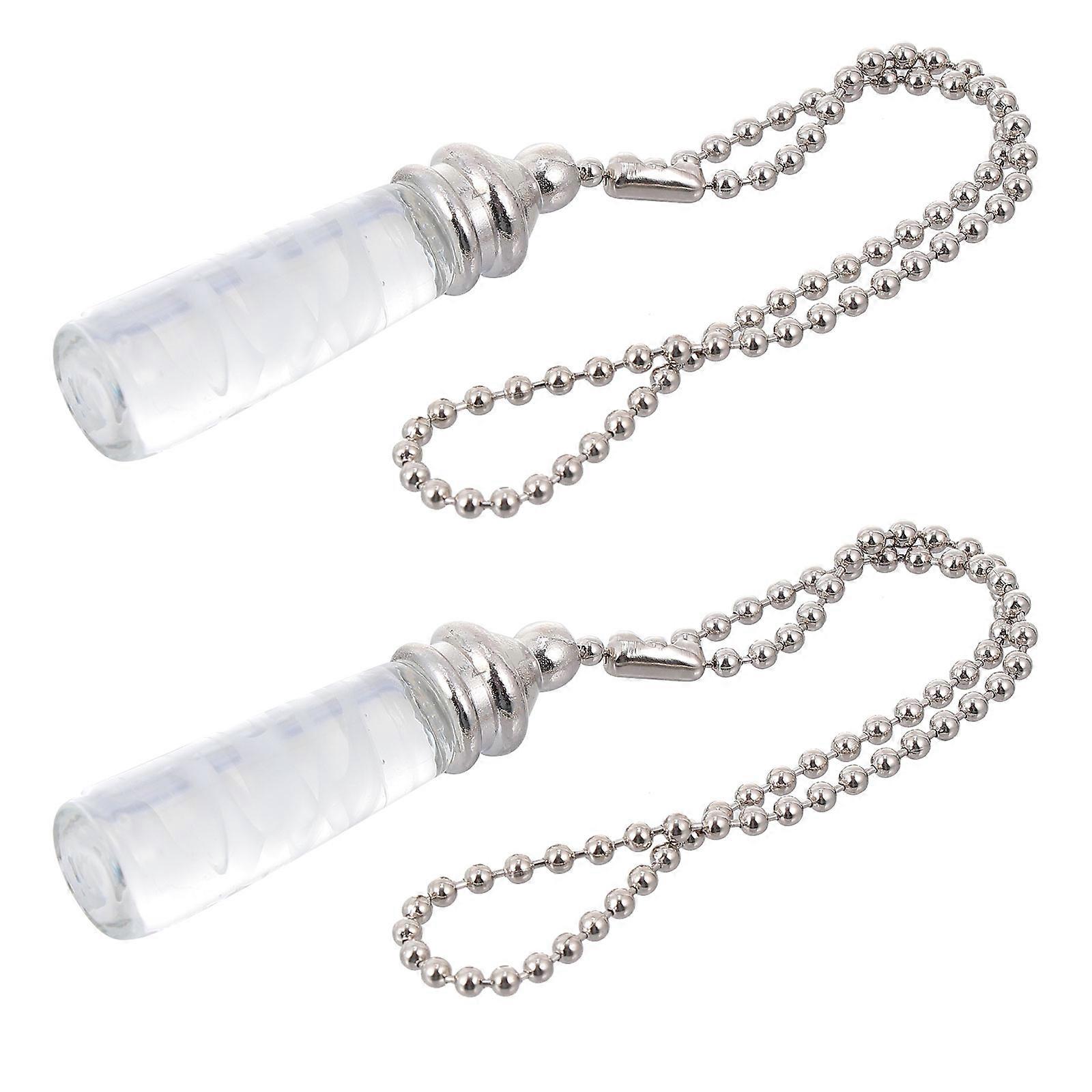 Ceiling Fan Light Chain Crystal Pull Chain Hanging 2Pcs for Home